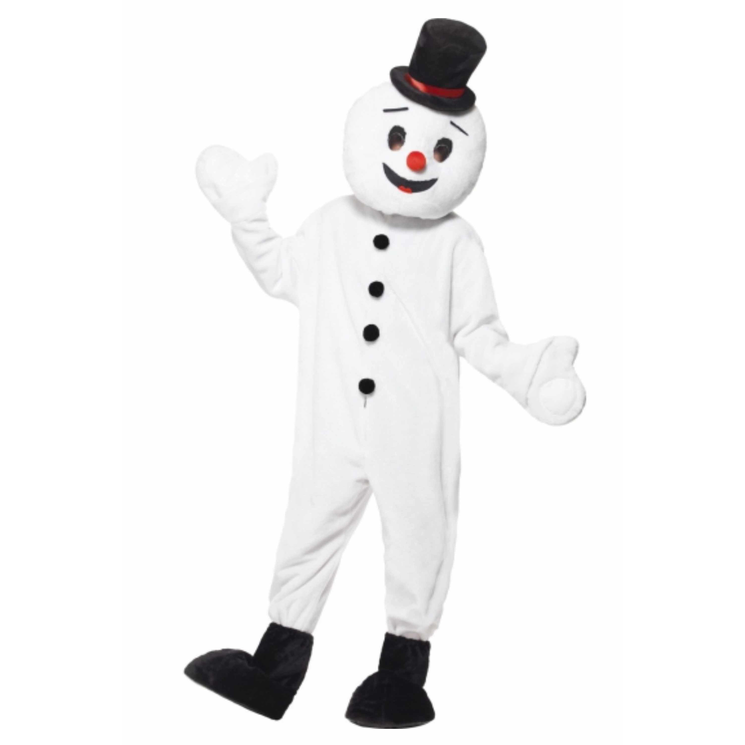 Sneeuwpop mascotte kostuum
