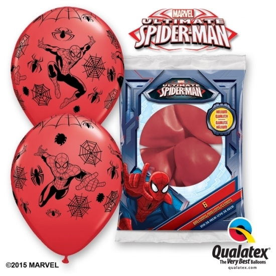 Spiderman party thema ballonnen 12x stuks