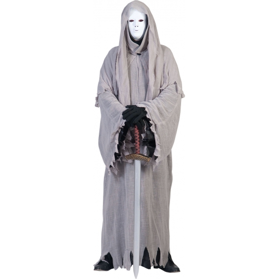Spook/geest Halloween verkleed kostuum met capuchon - volwassenen