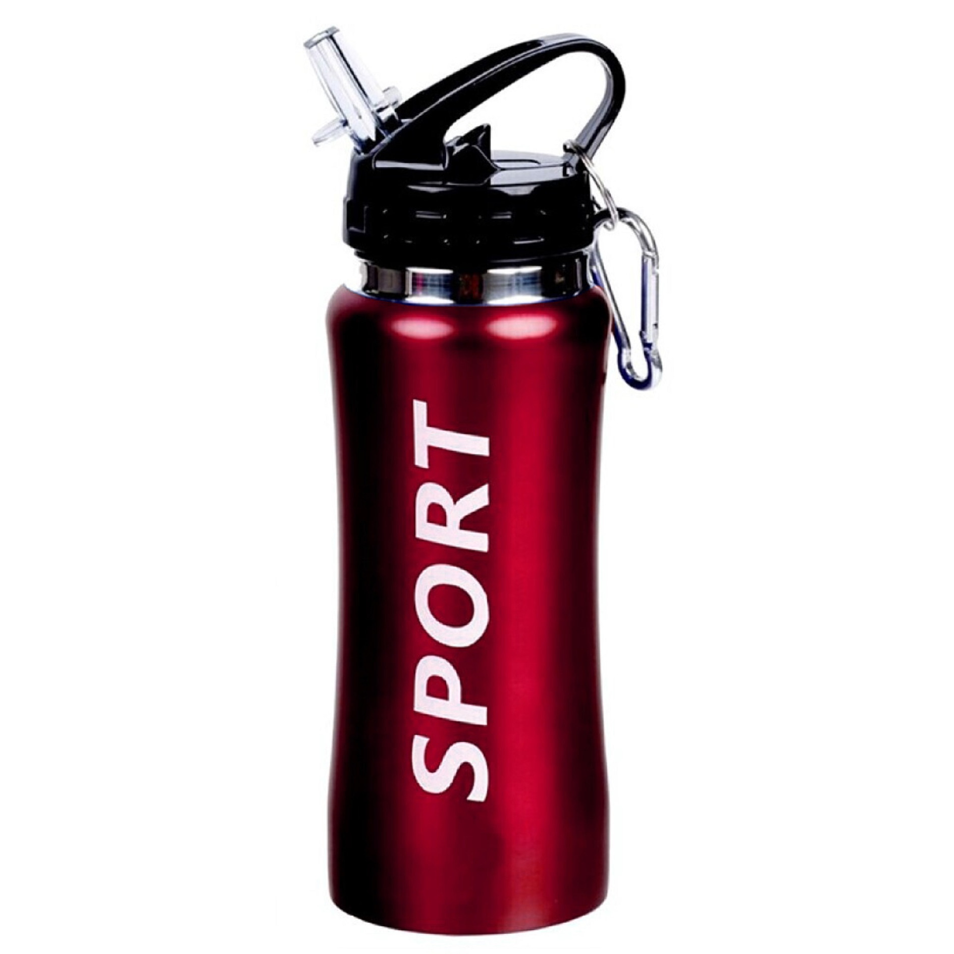Afbeelding van Sport Bidon drinkfles/waterfles Sport print rood 420 Ml