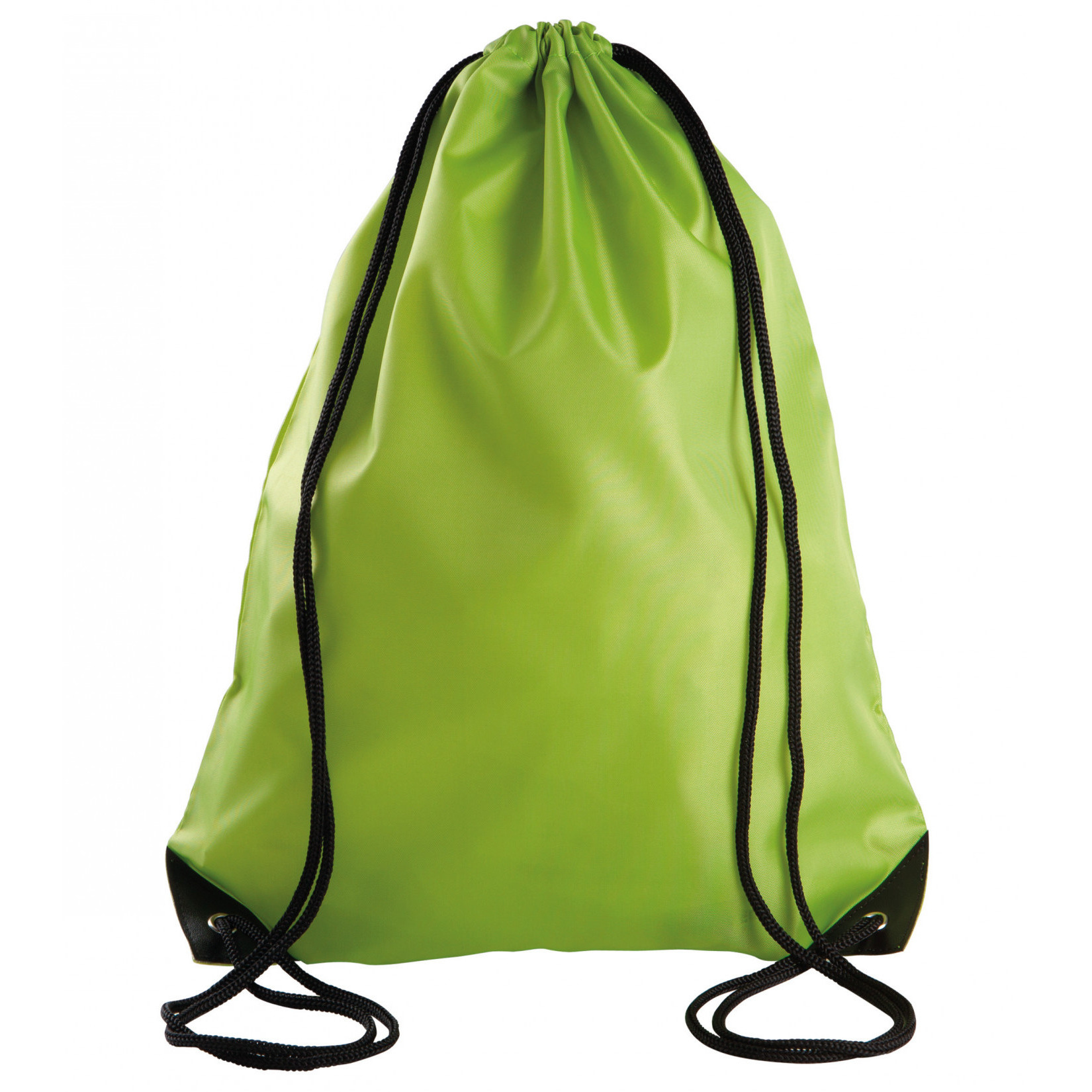 Afbeelding van Sport gymtas/draagtas lime groen met rijgkoord 34 x 44 cm van polyester