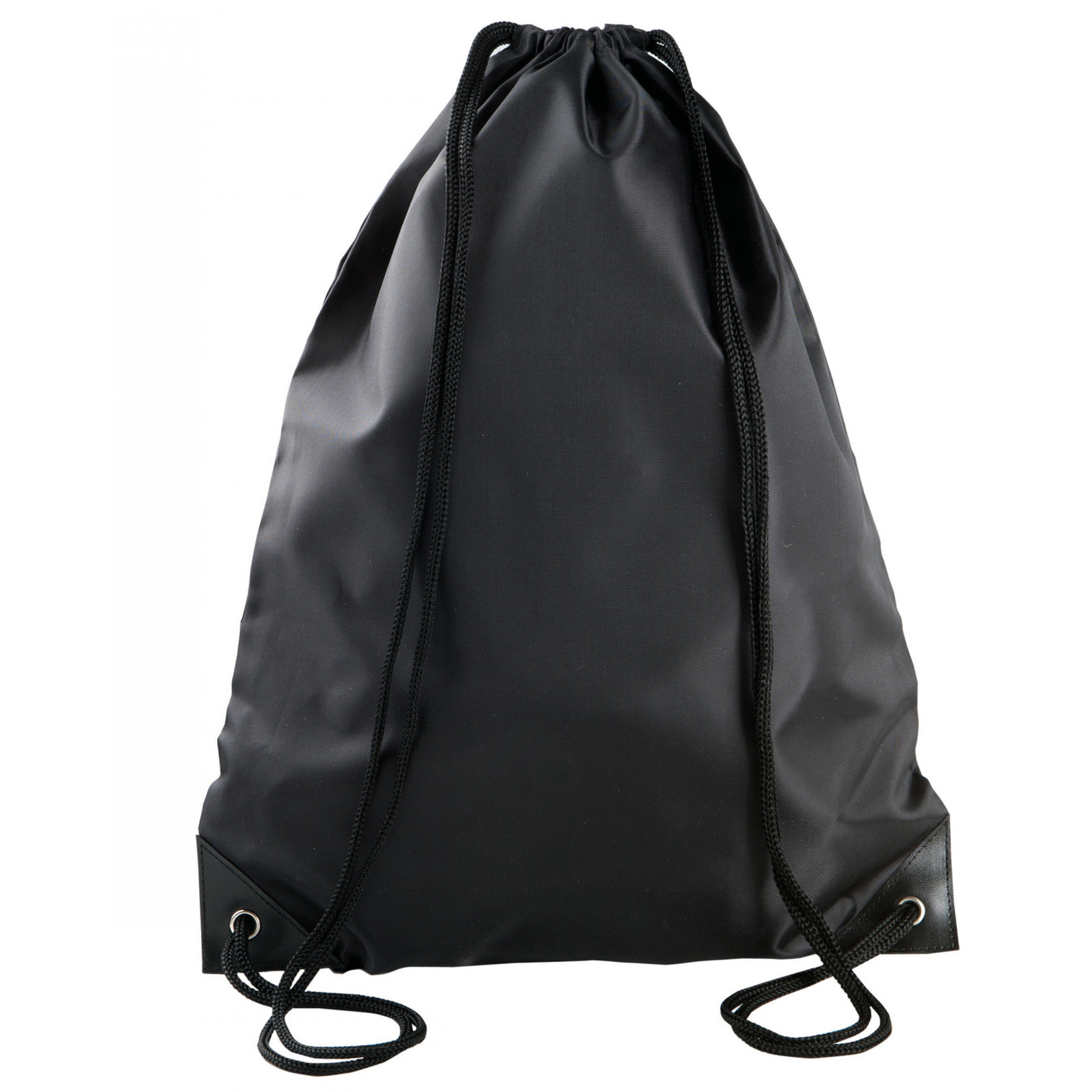 Afbeelding van Sport gymtas/draagtas zwart met rijgkoord 34 x 44 cm van polyester