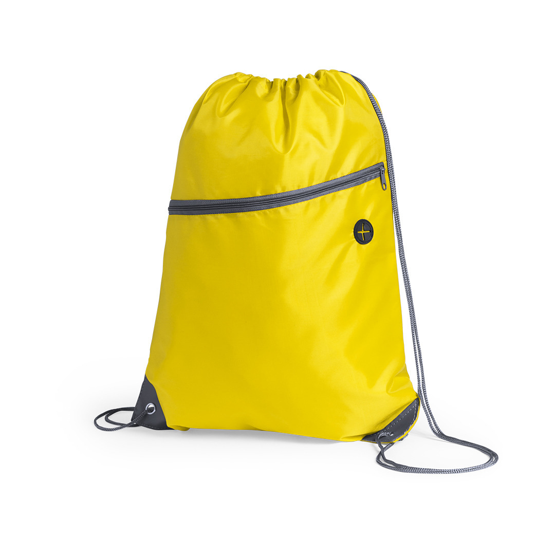Afbeelding van Sport gymtas/rugtas/draagtas geel met rijgkoord 34 x 44 cm van polyester