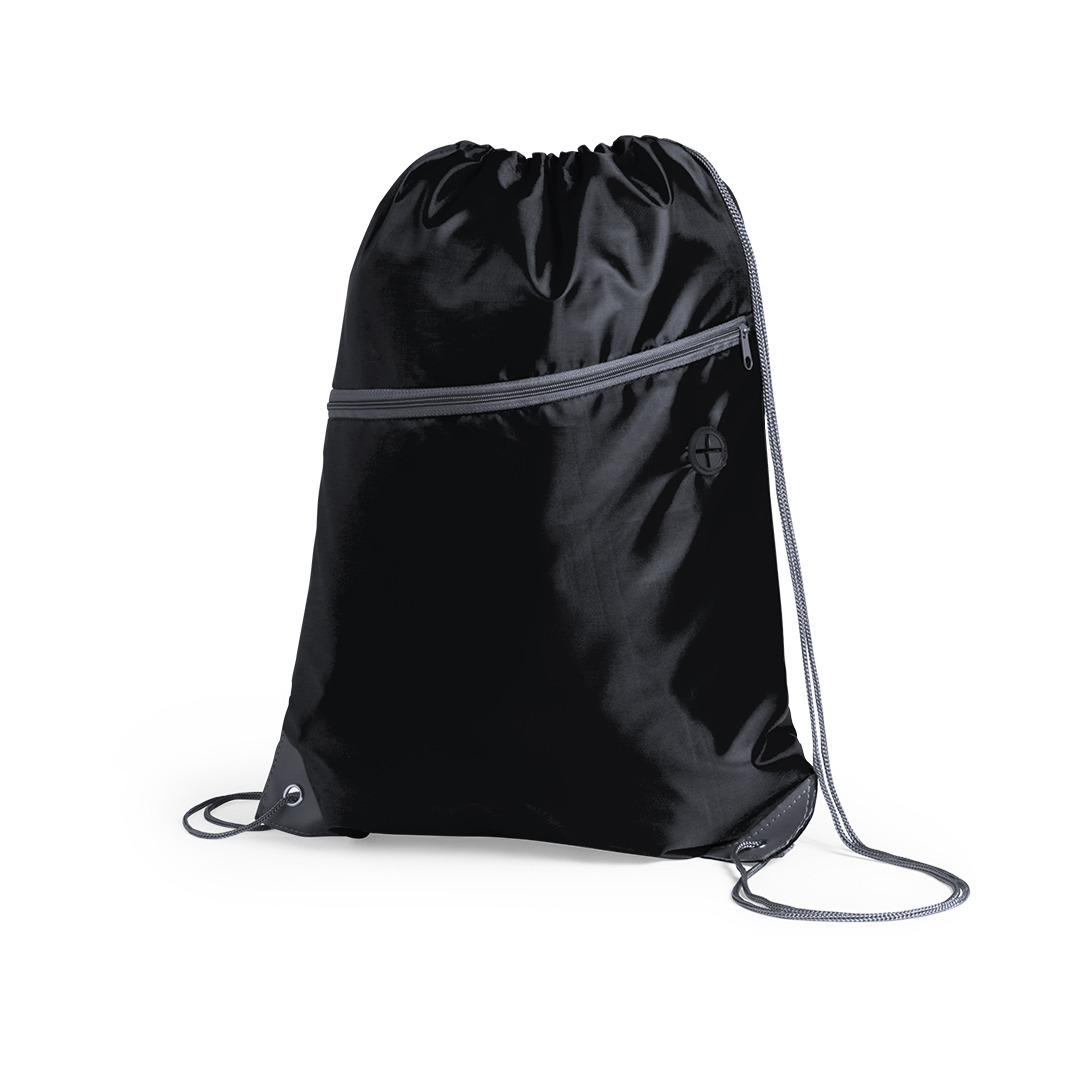 Afbeelding van Sport gymtas/rugtas/draagtas zwart met rijgkoord 34 x 44 cm van polyester