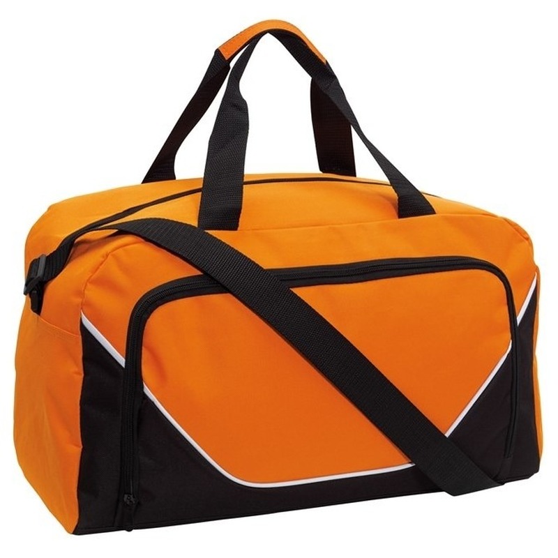 Sporttas-reistas oranje-zwart 29 liter