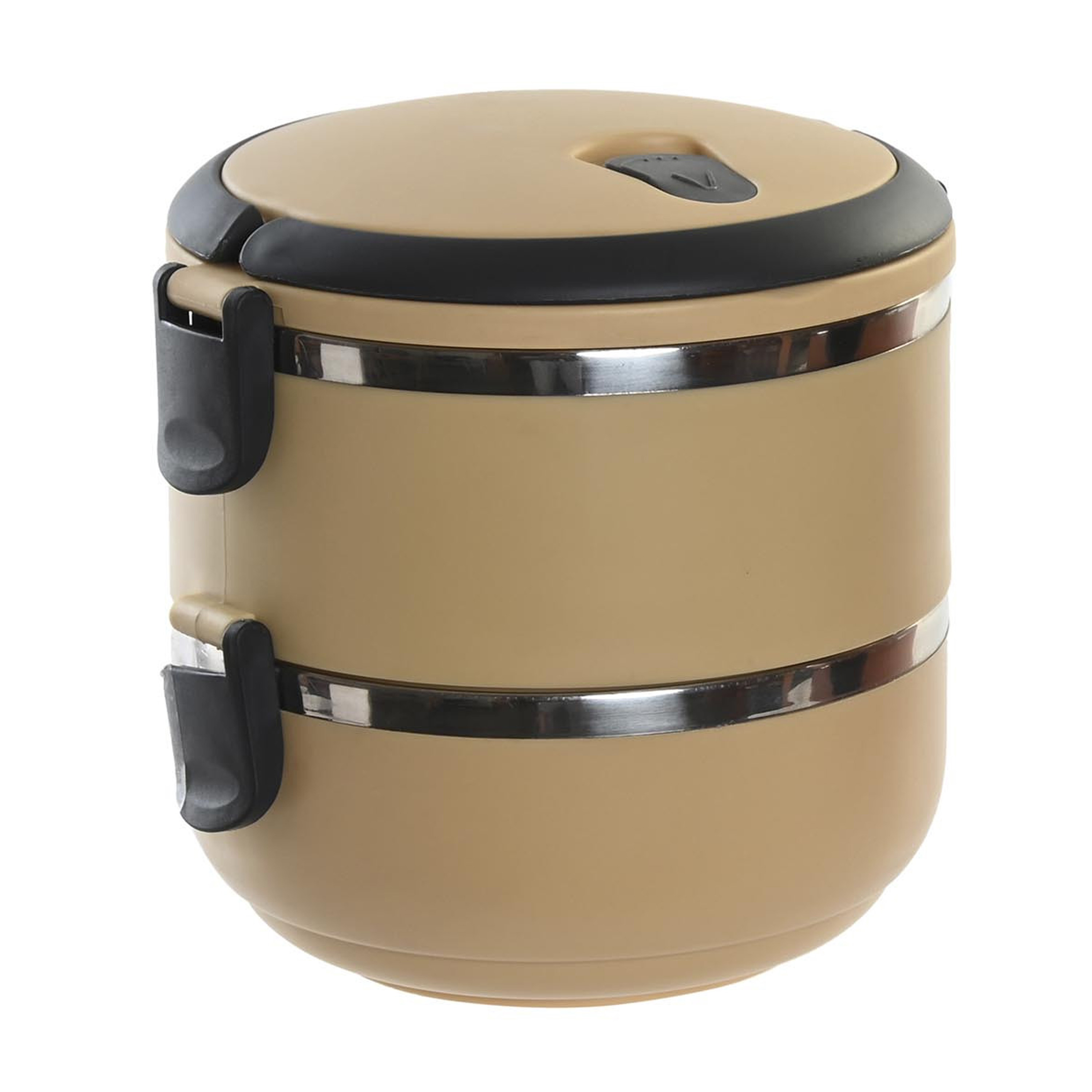 Stapelbare thermische lunchbox / warme maaltijd box - mosterd geel - 16 x 15 cm -