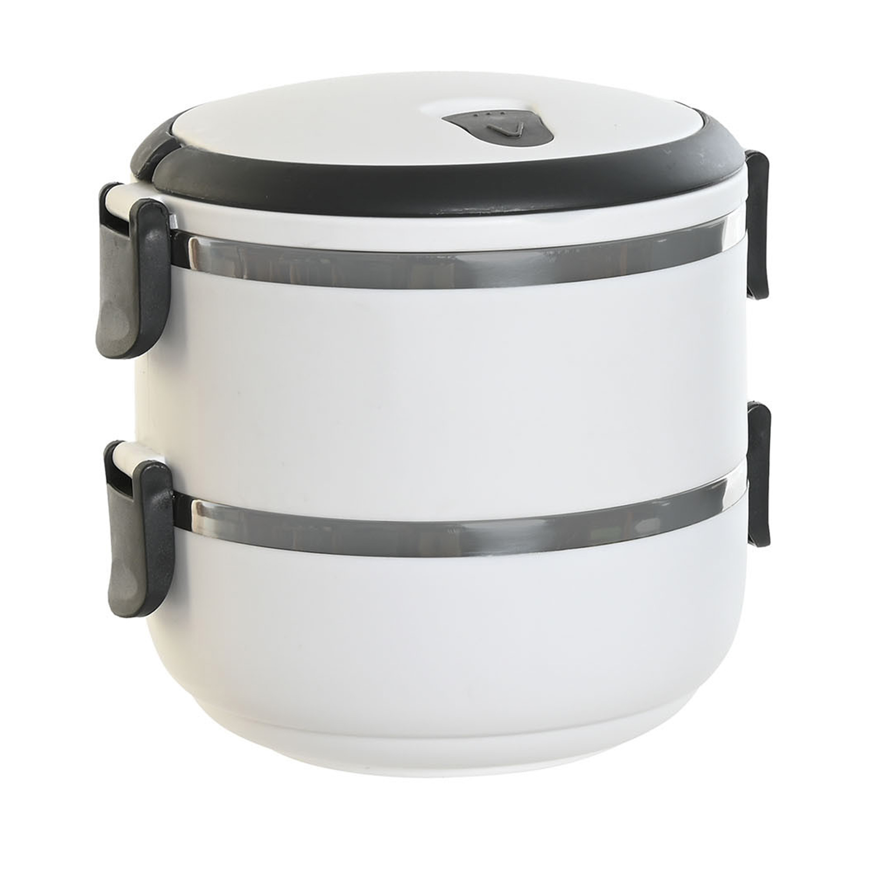 Stapelbare thermische lunchbox-warme maaltijd box wit 16 x 15 cm