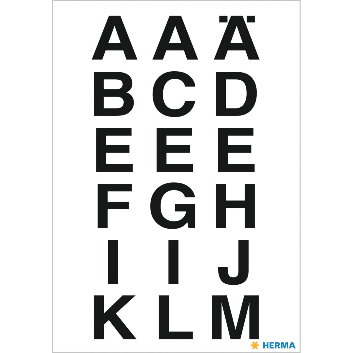 Stickervellen met 36x stuks alfabet plak letters A-Z zwart 20x20 mm -
