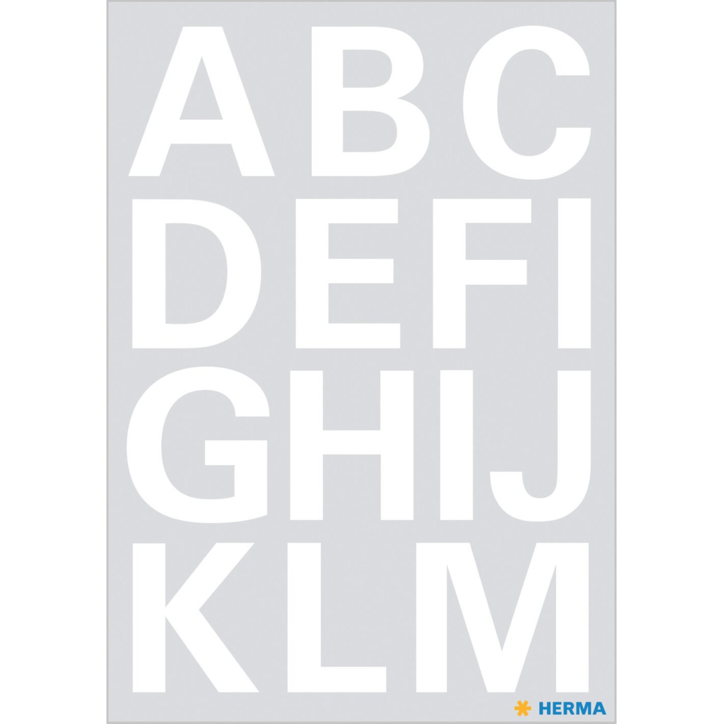 Stickervelletjes 28x alfabet plak letters A-Z wit 25 mm -