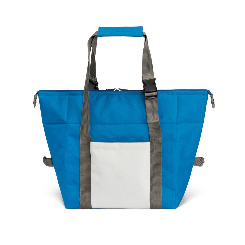 Strand-picknick isolatie koeltas blauw 15 liter inhoud en 38 x 33 x 18 cm