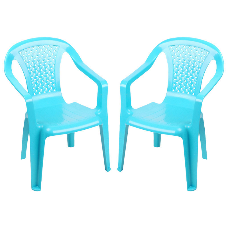 Sunnydays Kinderstoel 2x blauw kunststof buiten-binnen L37 x B35 x H52 cm