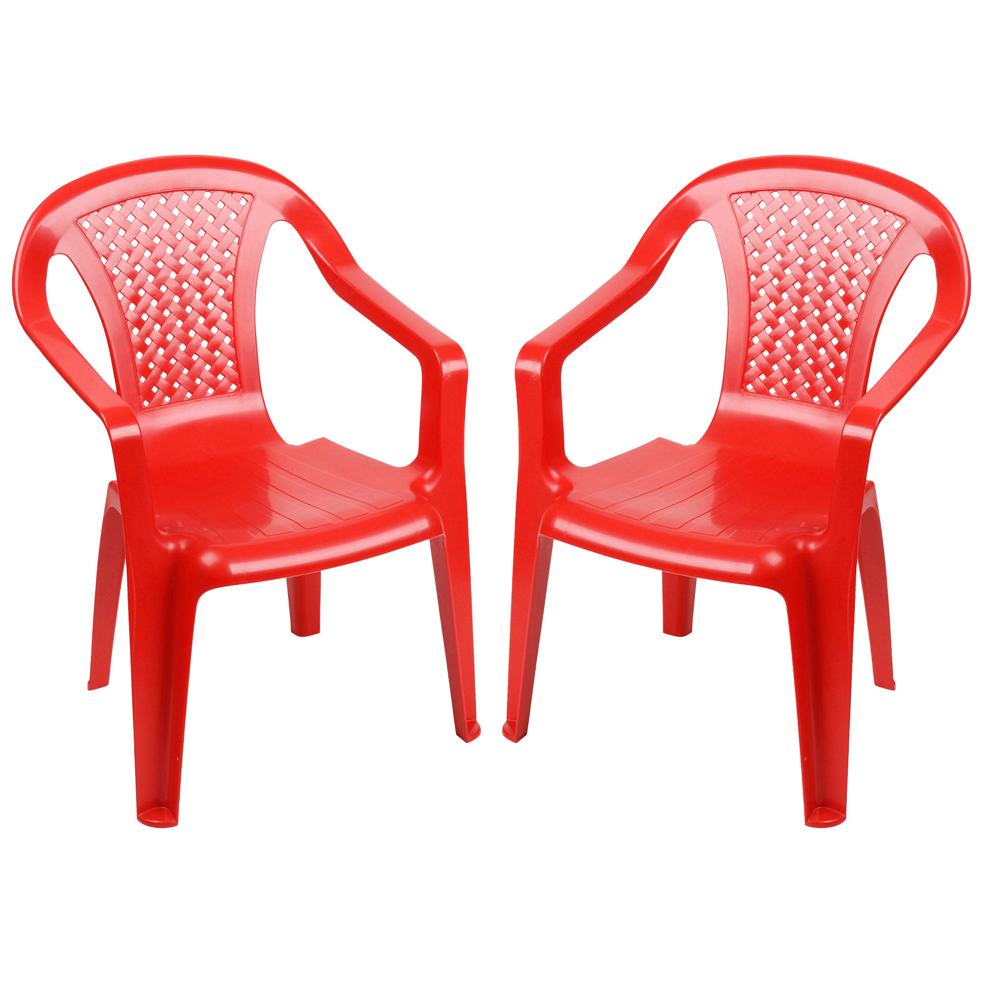 Sunnydays Kinderstoel 2x rood kunststof buiten-binnen L37 x B35 x H52 cm