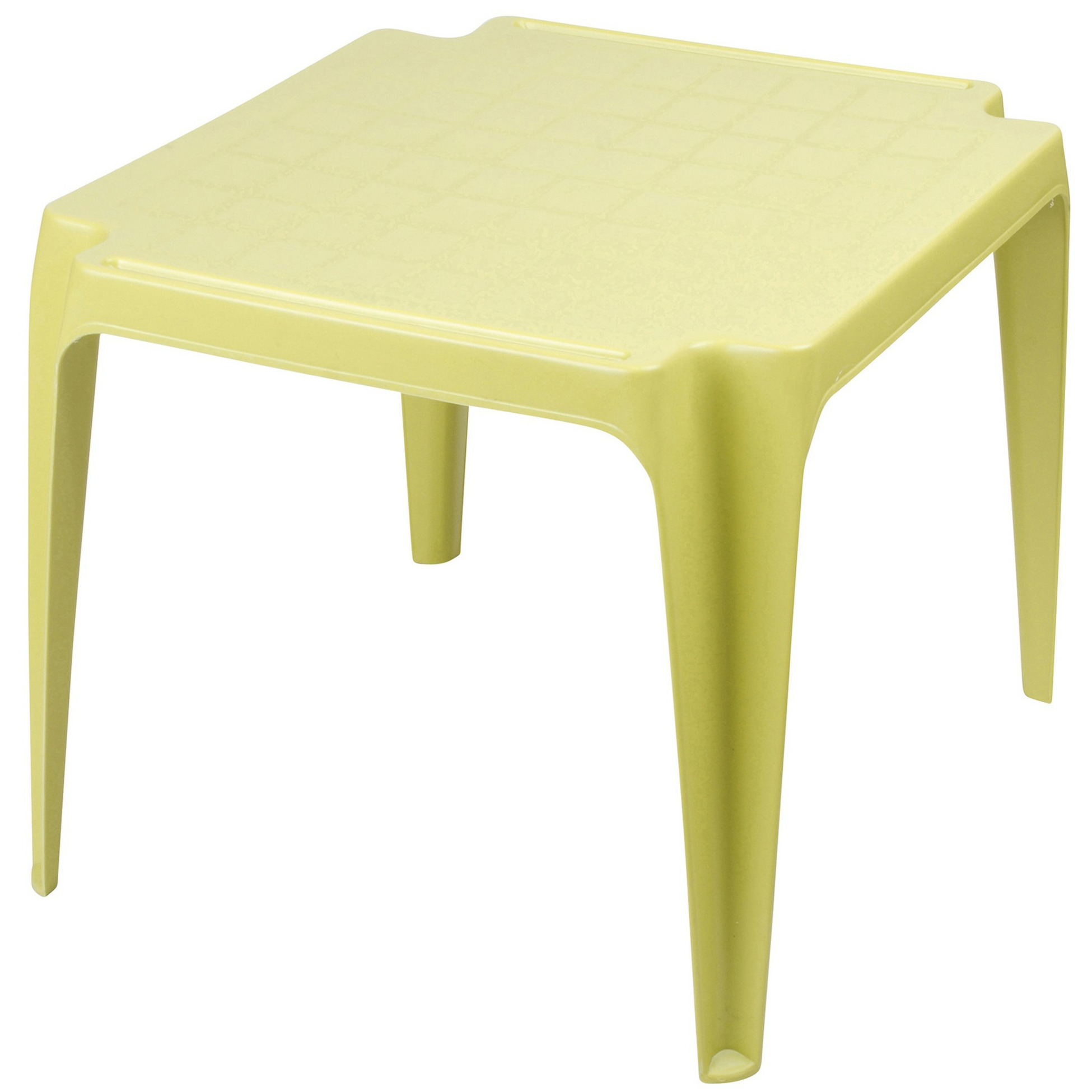 Sunnydays Kindertafel groen kunststof buiten-binnen L56 x B51 x H44 cm