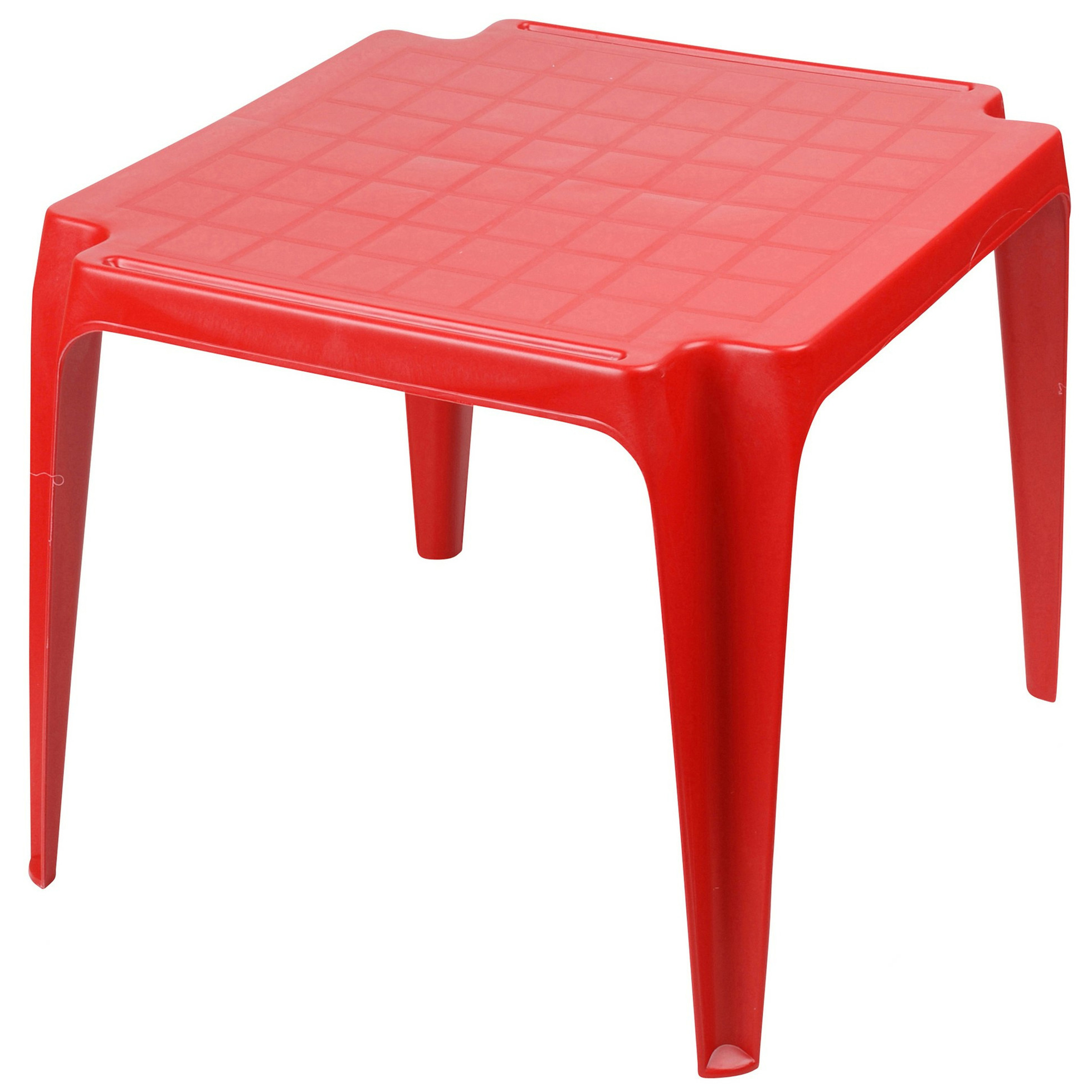 Sunnydays Kindertafel rood kunststof buiten-binnen L56 x B51 x H44 cm