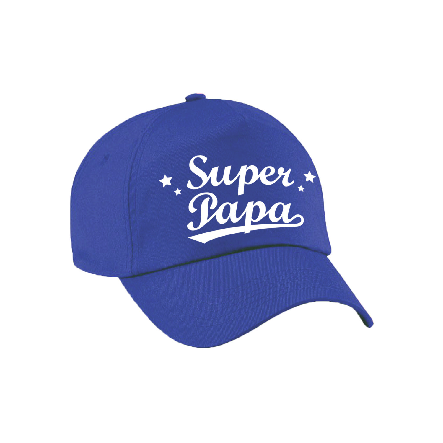 Super papa vaderdag cadeau pet -cap blauw voor heren