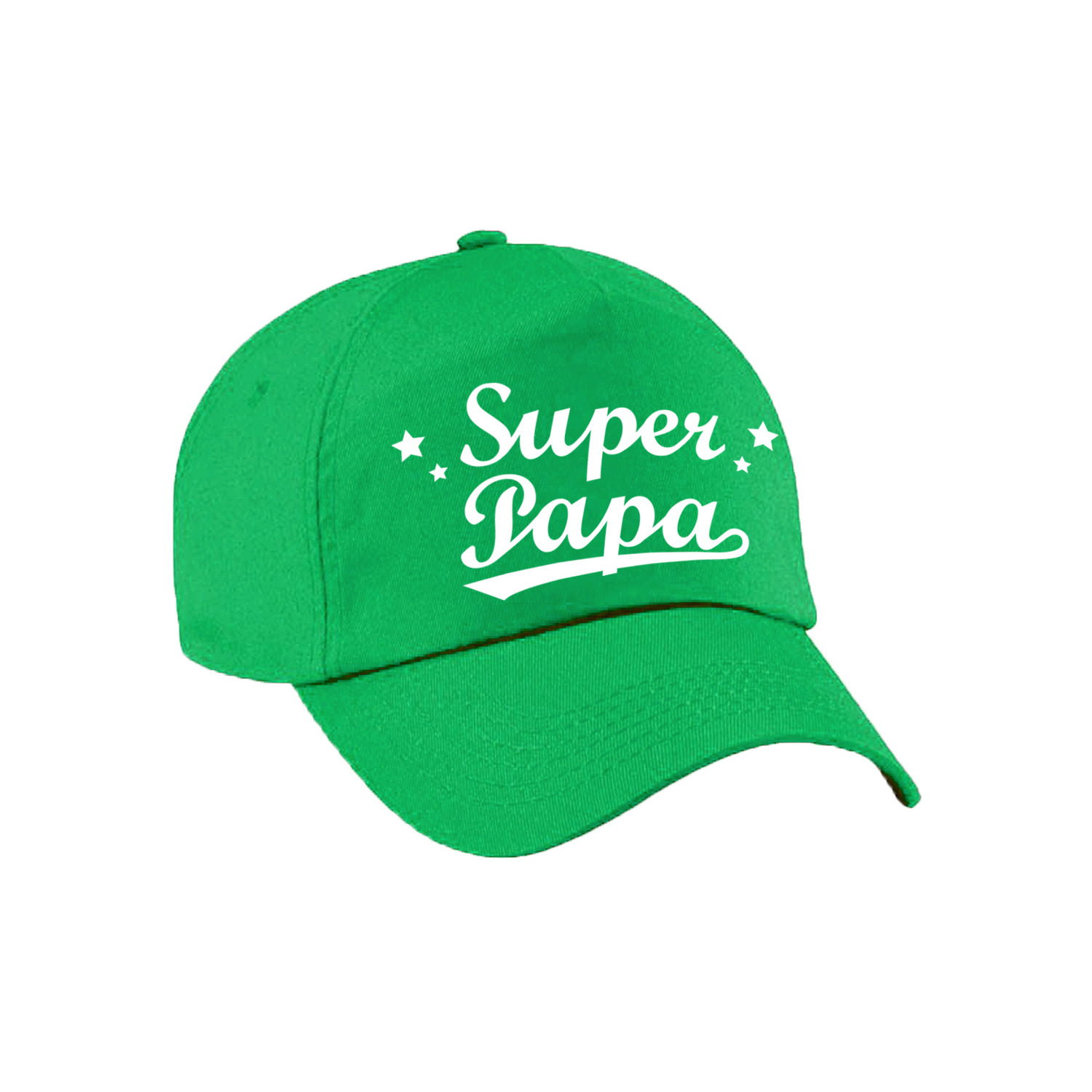 Super papa vaderdag cadeau pet -cap groen voor heren
