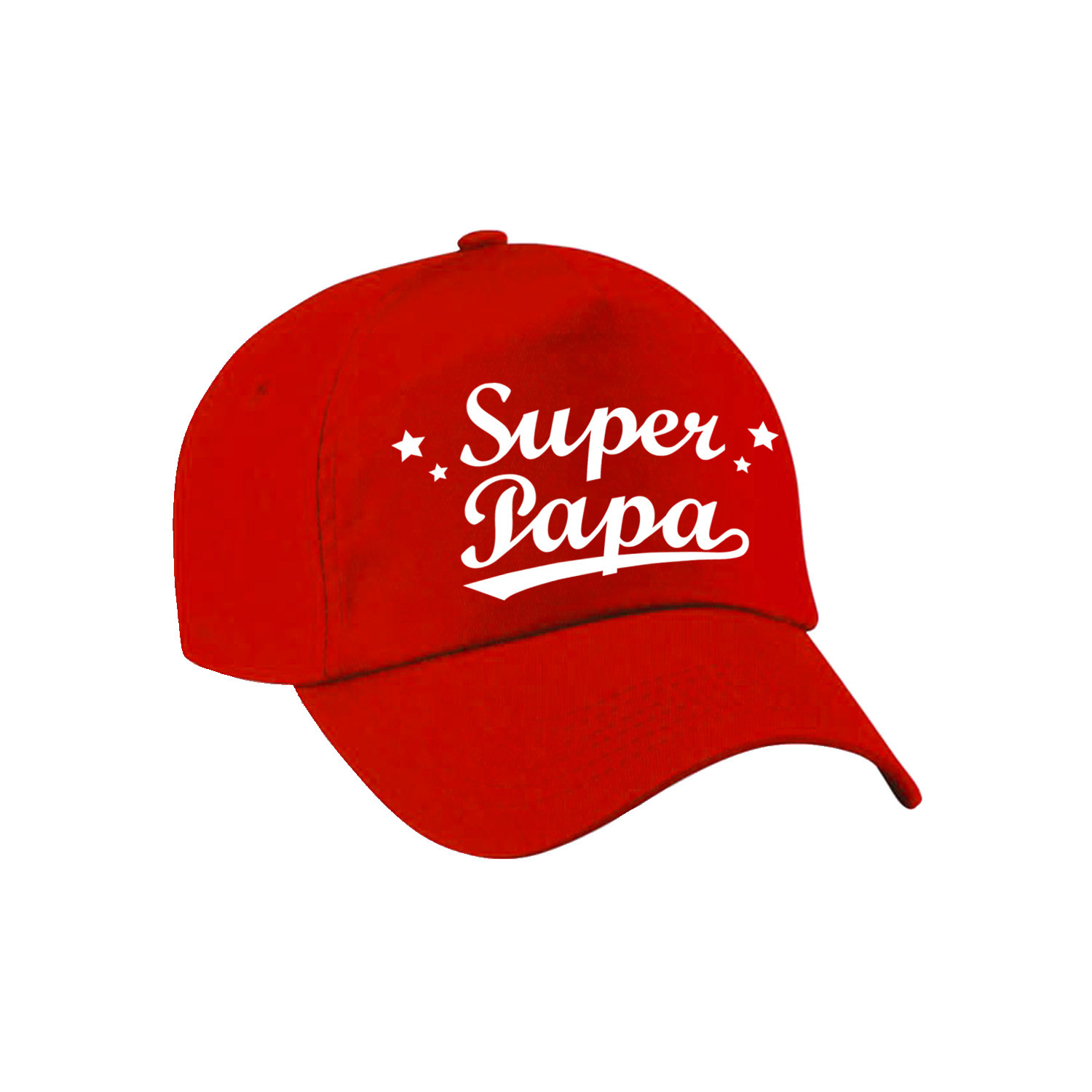 Super papa vaderdag cadeau pet /cap rood voor heren