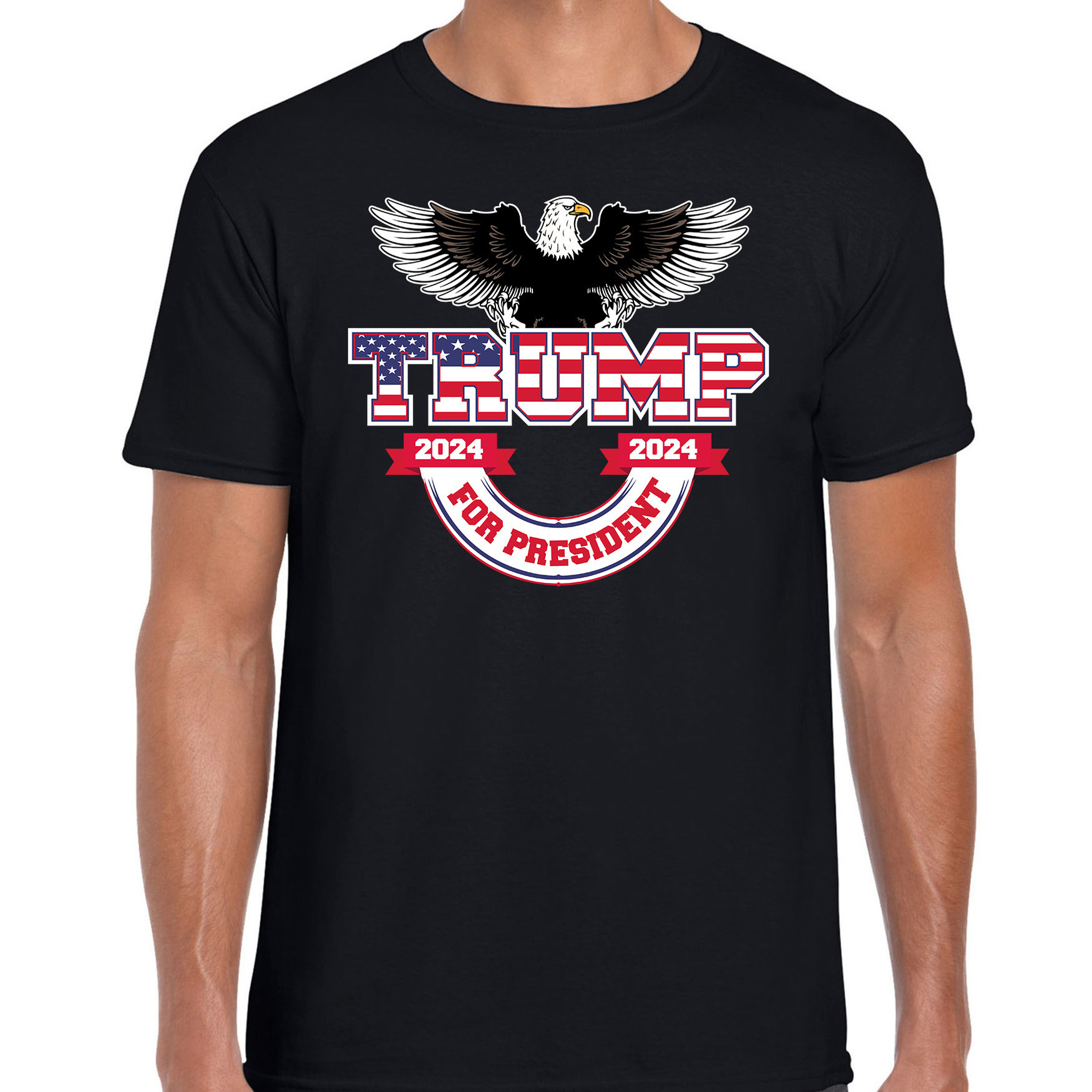T-shirt Trump heren - american eagle - grappig/fout voor carnaval 2XL -
