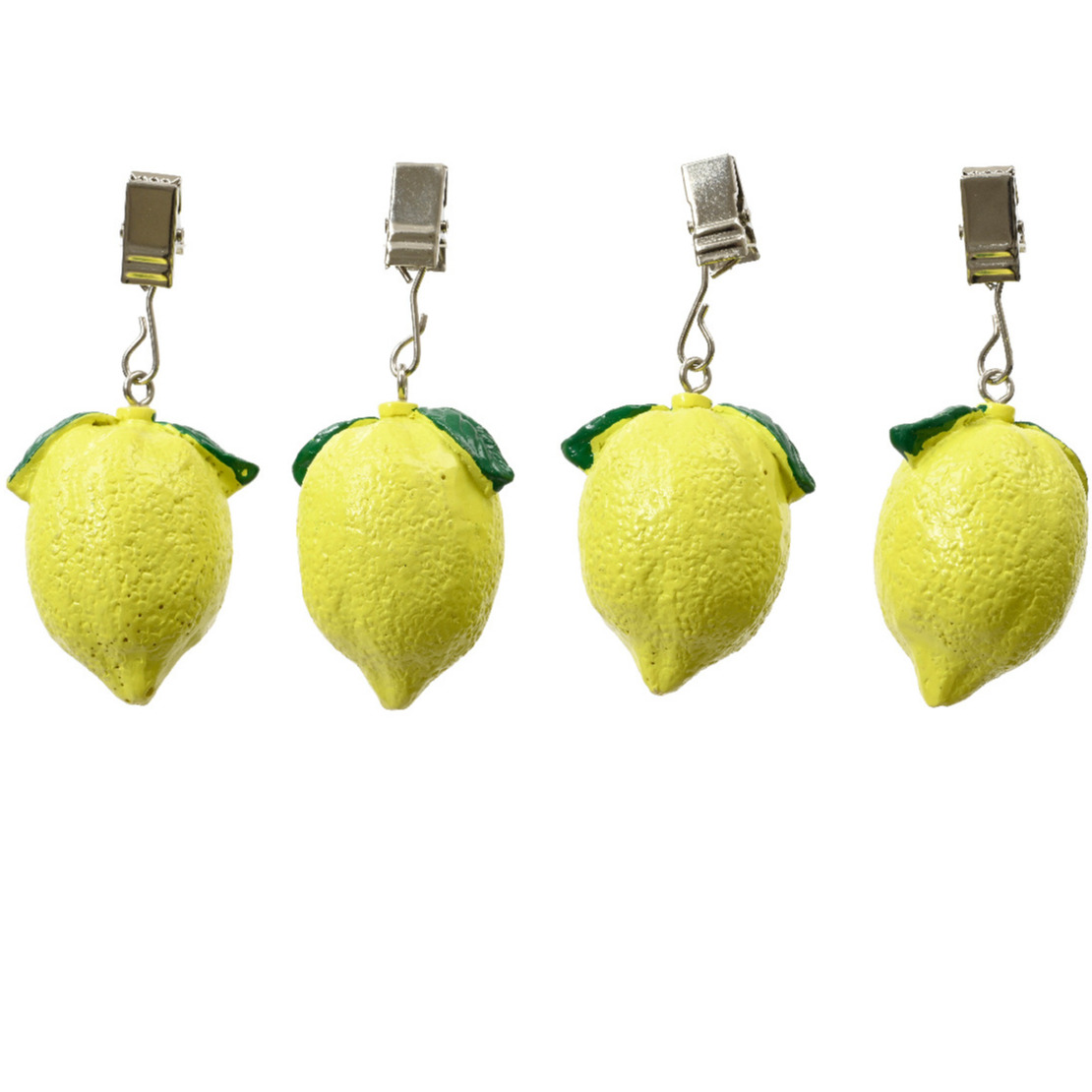 Tafelkleedgewichtjes-hangers 4x citroen ijzer geel