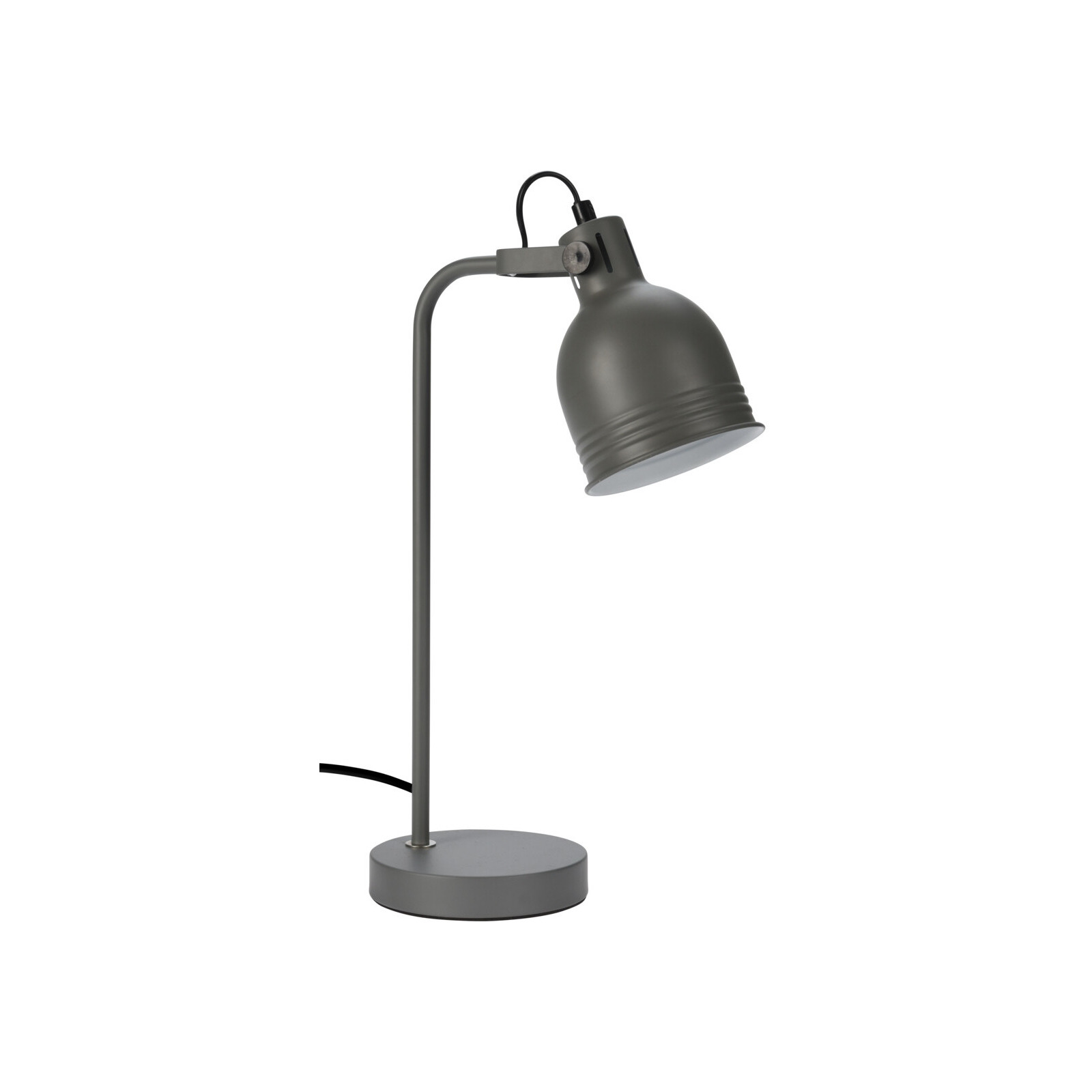 Tafellamp-bureaulampje grijs metaal 38 cm