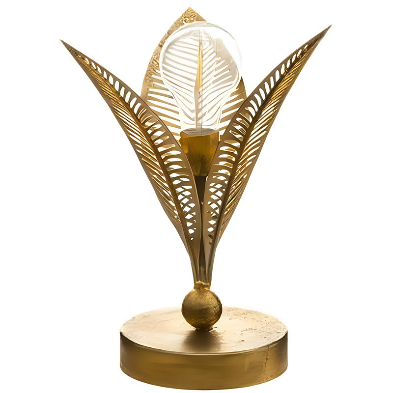 Tafellamp Goud Blad Art deco lamp H24,5 cm Slaapkamer-Woonkamer