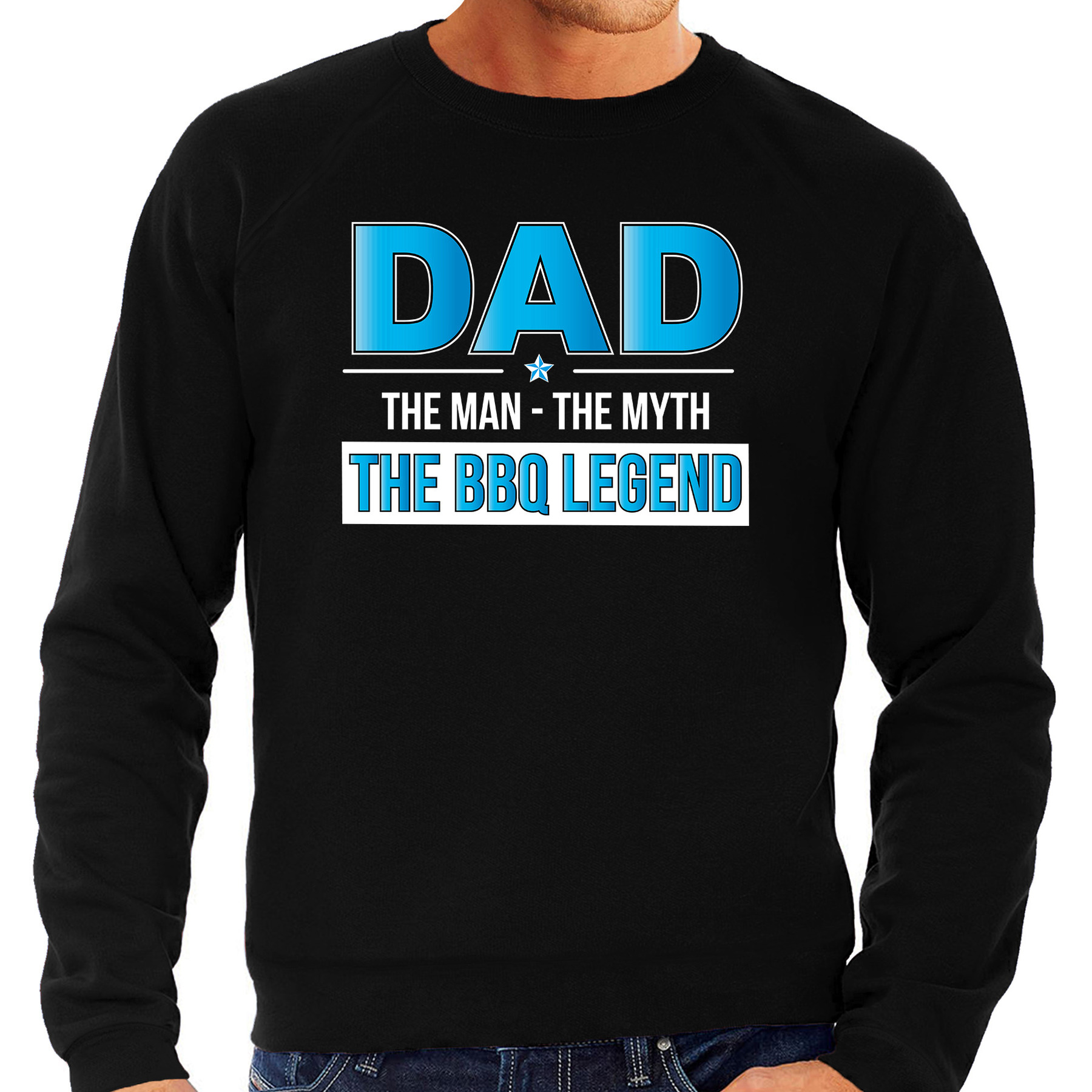 The bbq legend bbq-barbecue cadeau sweater-trui zwart voor heren
