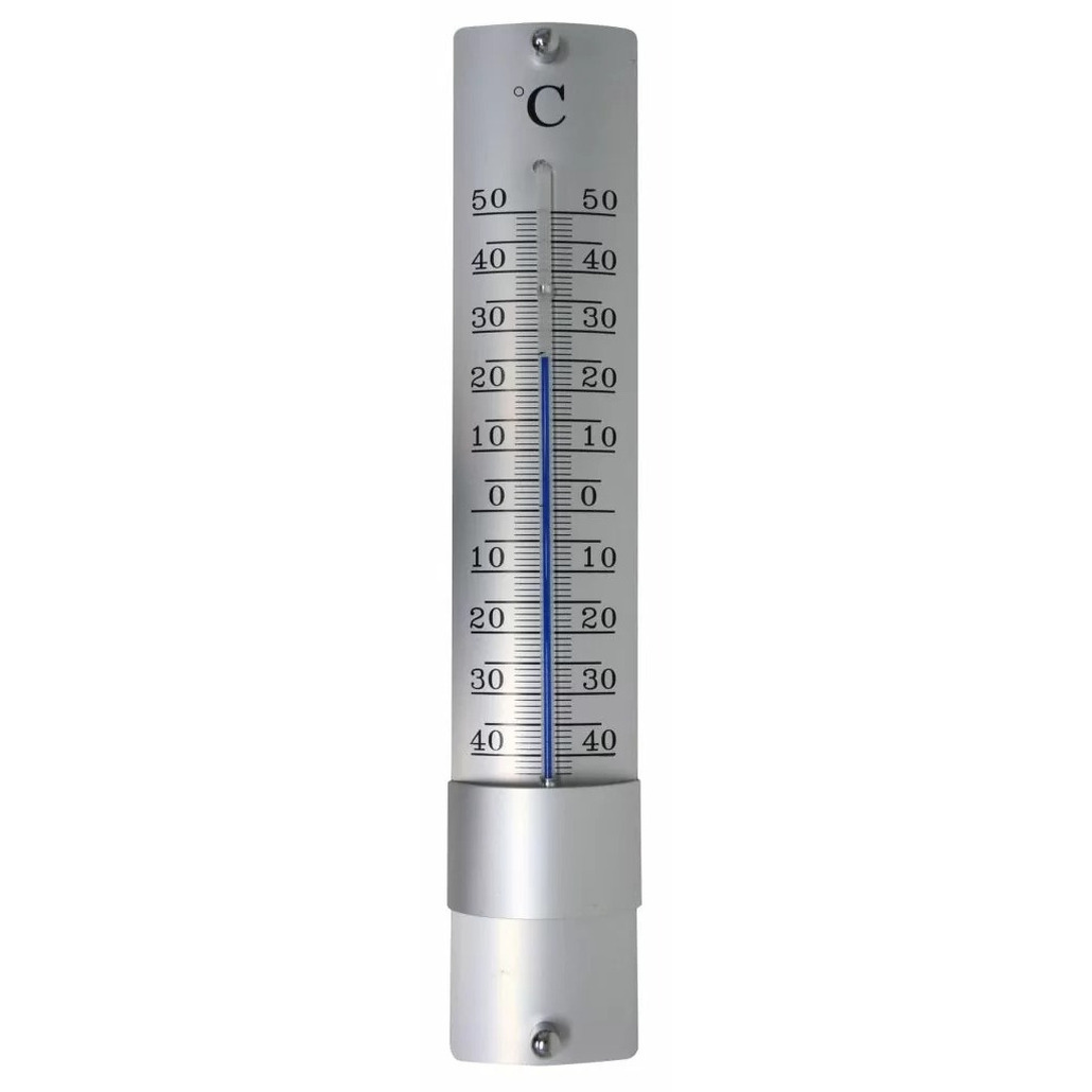 Thermometer buiten metaal 21 cm