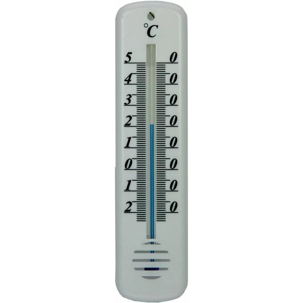 Thermometer buiten wit kunststof 14 cm