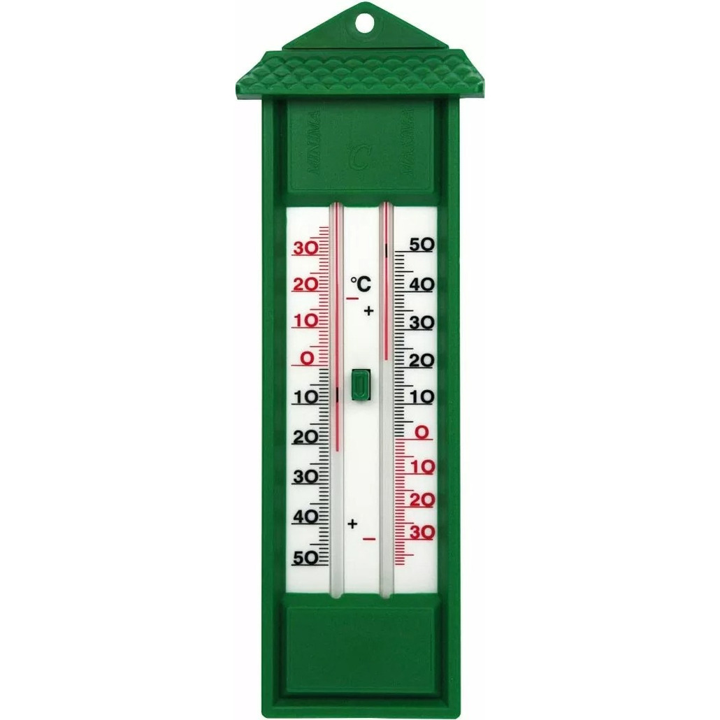 Thermometer min-max groen kunststof 31 cm