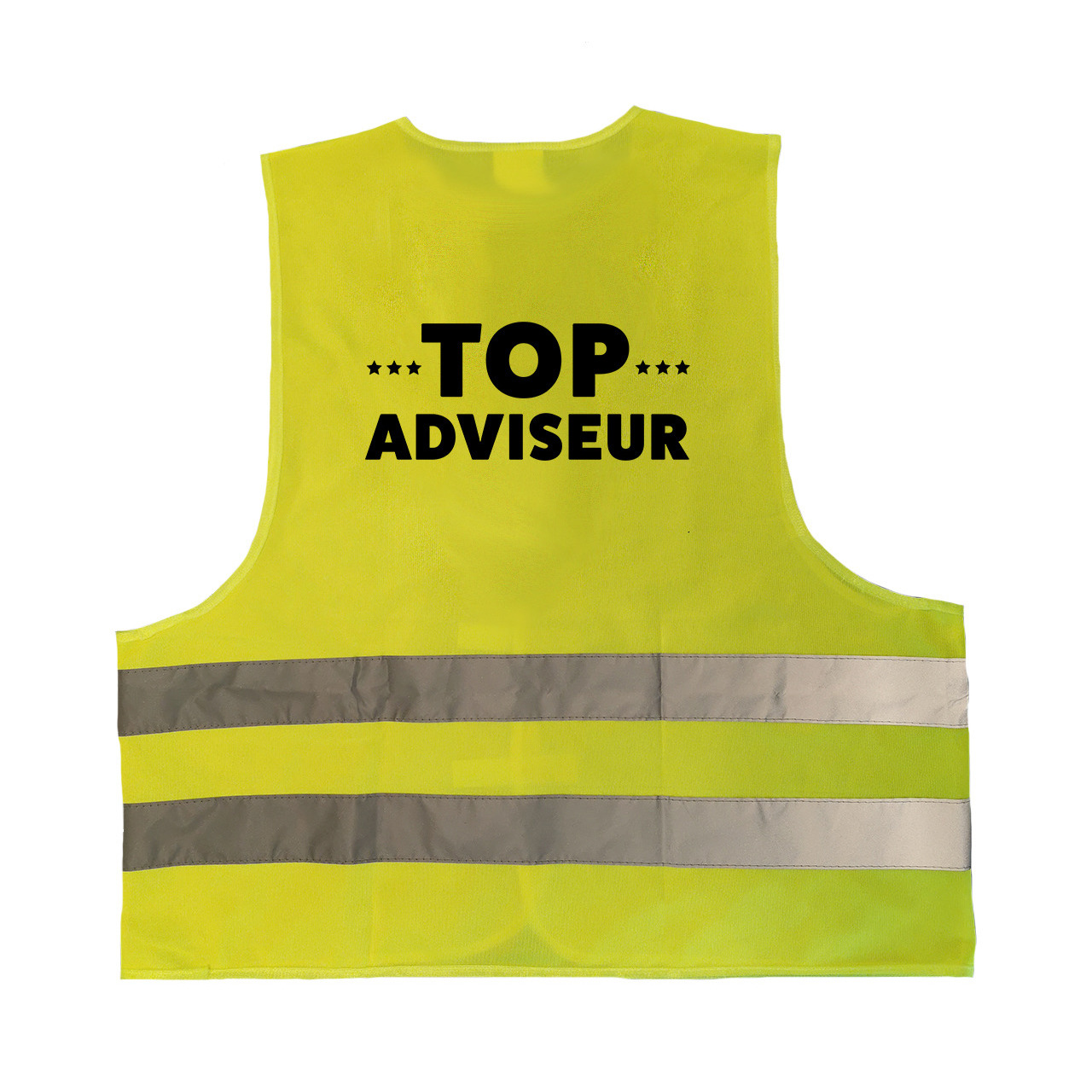 Top adviseur personeel vestje-hesje geel met reflecterende strepen voor volwassenen