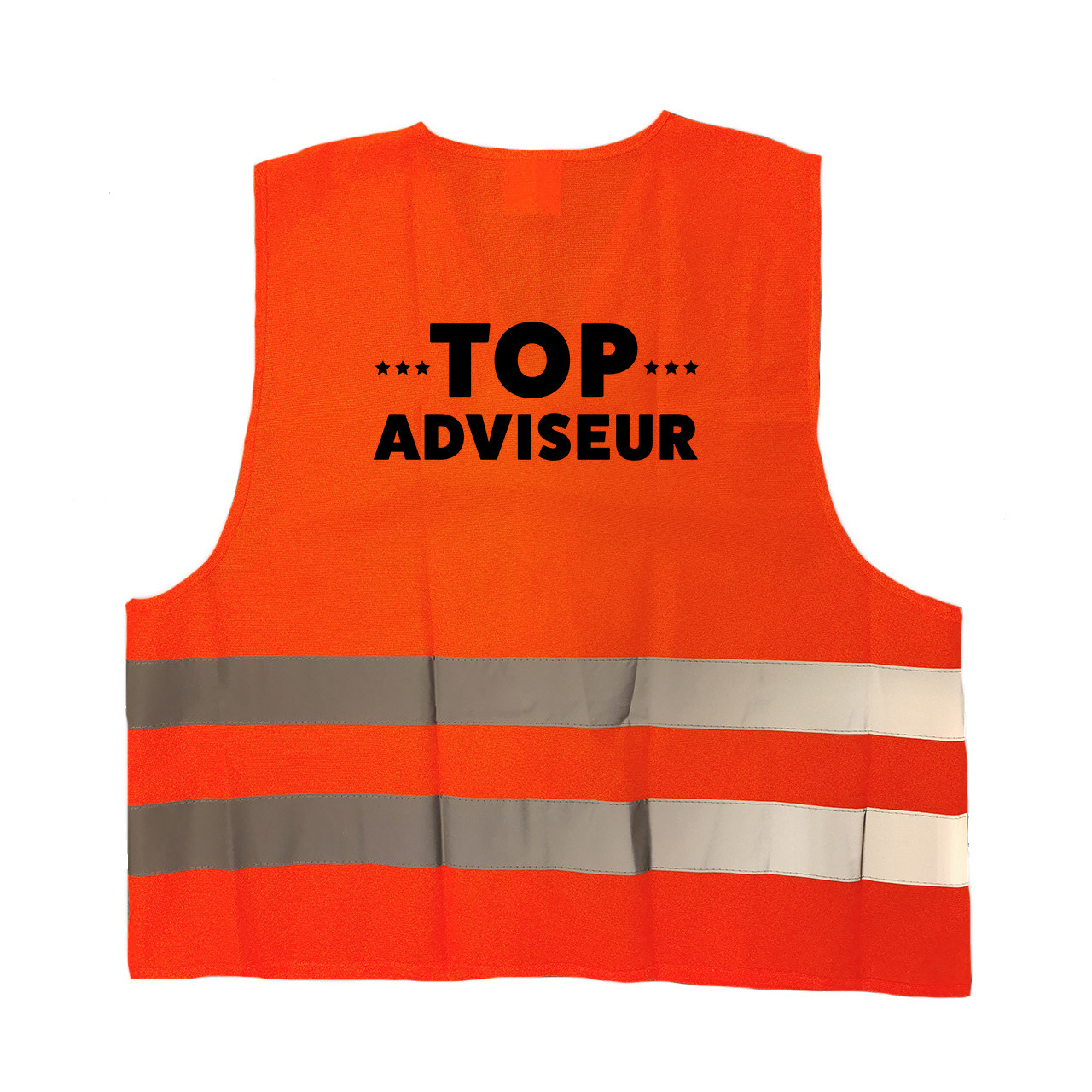 Top adviseur personeel vestje-hesje oranje met reflecterende strepen voor volwassenen