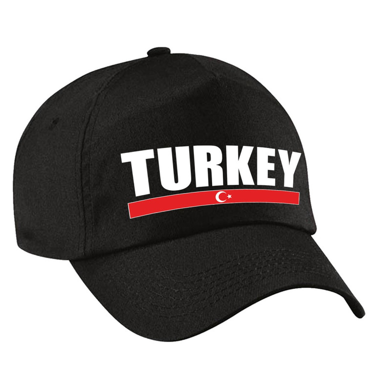 Turkey supporter pet-cap Turkije zwart kinderen