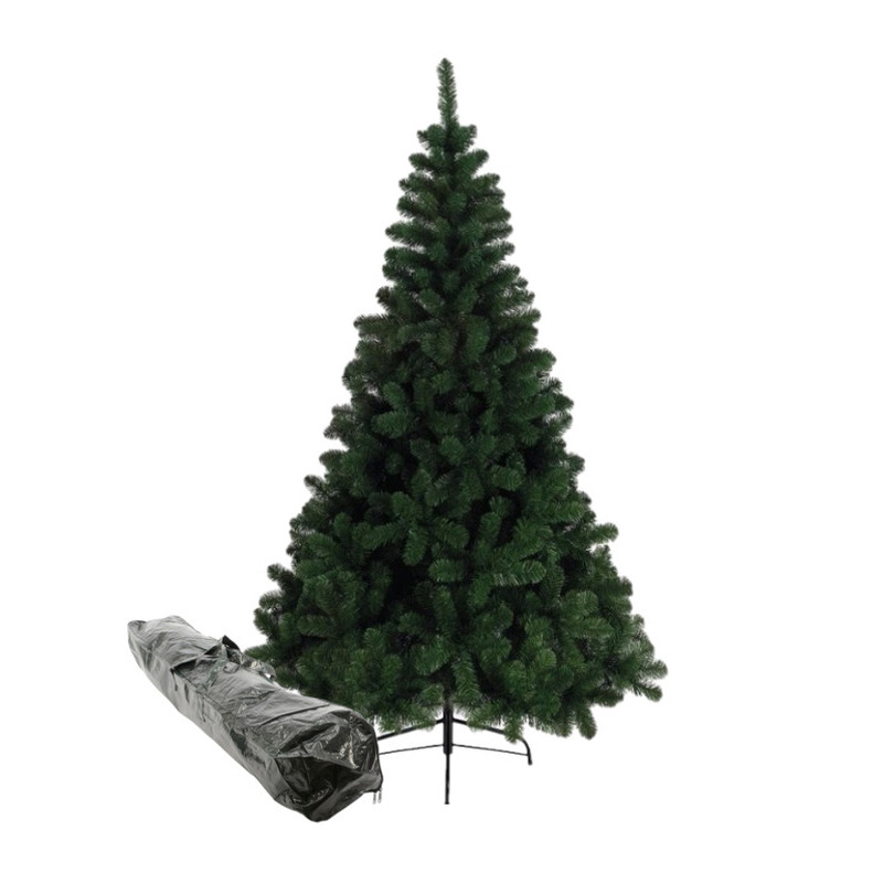 Tweedekans kunst kerstboom-kunstboom groen 120 cm in opbergzak