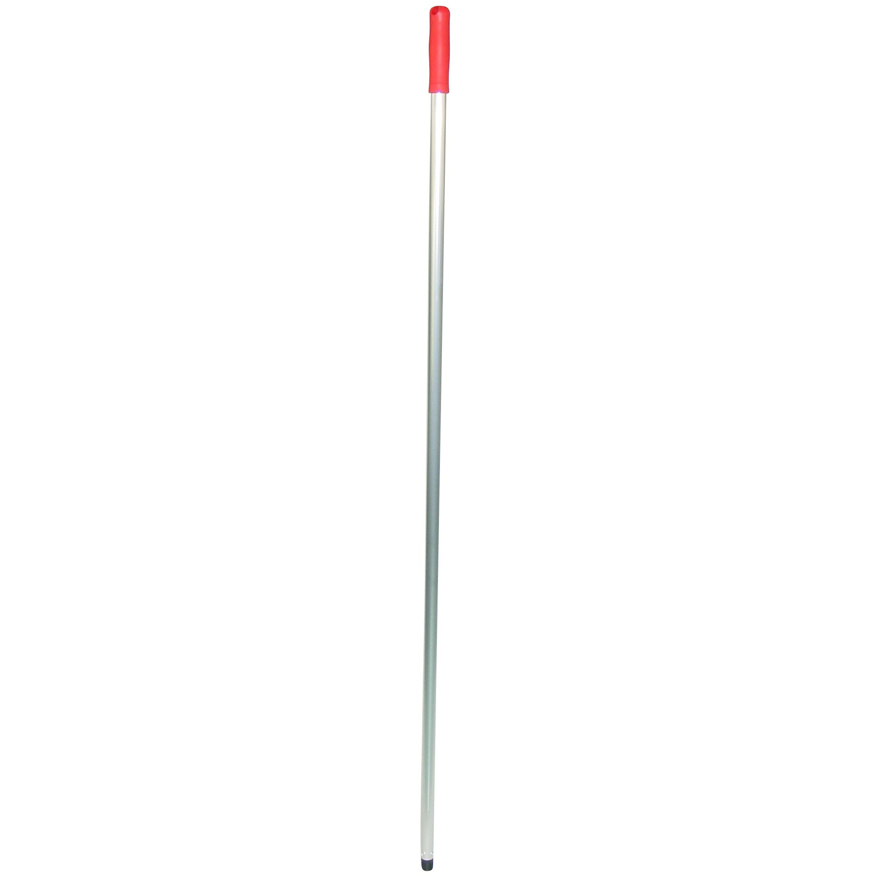 Universeel bruikbare Bezem-vloertrekker-mop steel aluminium wit-rood 145 cm