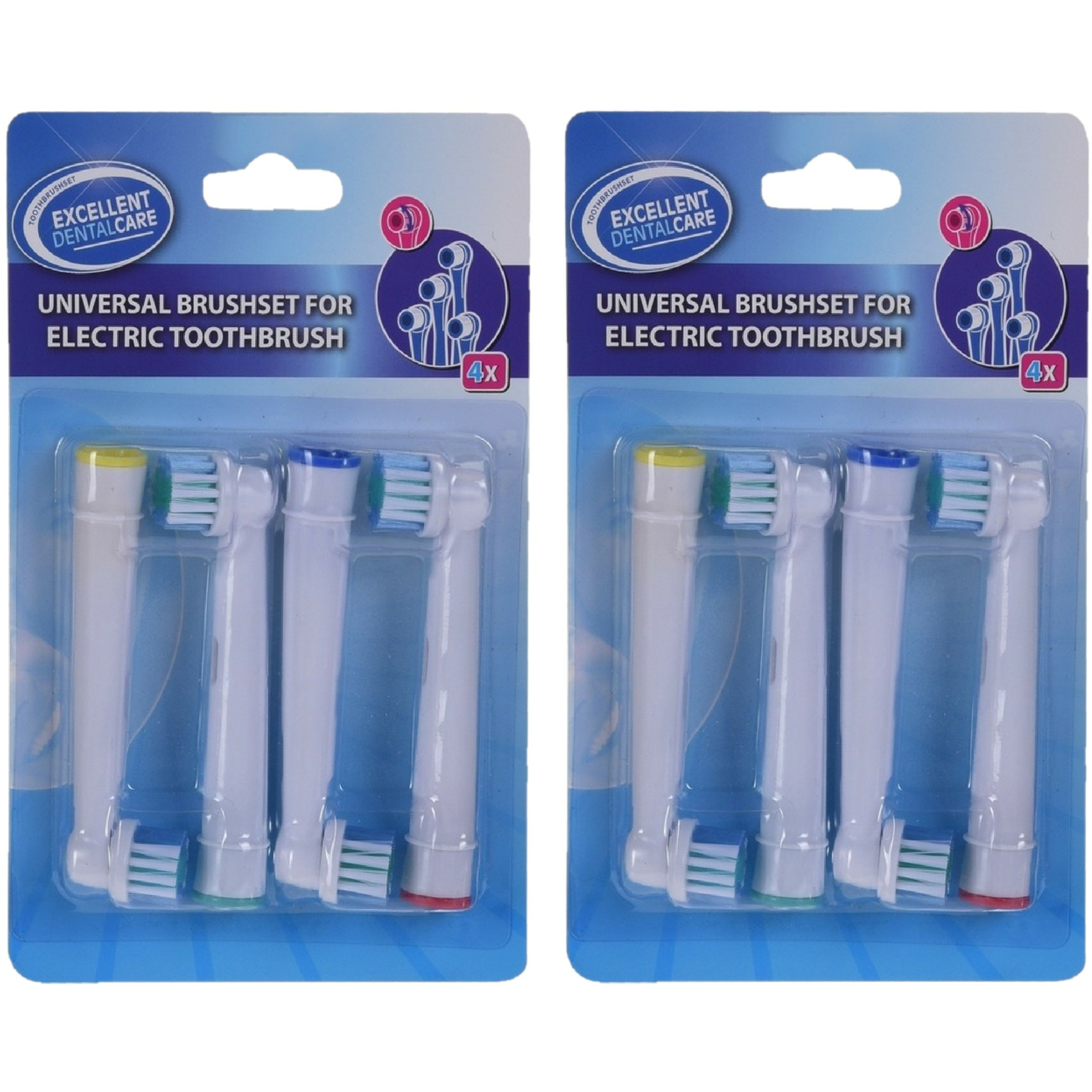 Universele ronde opzetborstels 8x voor elektrische tandenborstel
