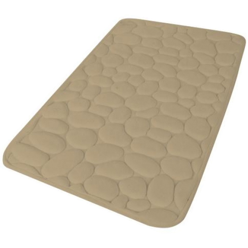 Urban Living Badkamerkleedje-badmat tapijt memory foam beige 50 x 80 cm