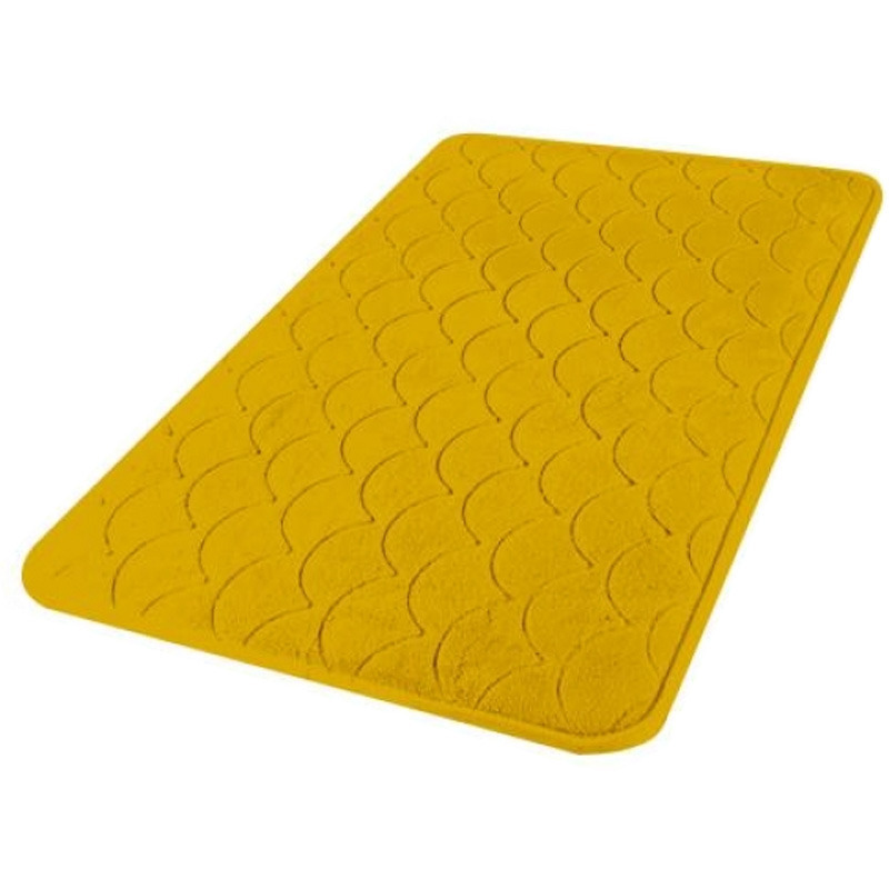 Urban Living Badkamerkleedje-badmat tapijt memory foam oker geel 50 x 80 cm