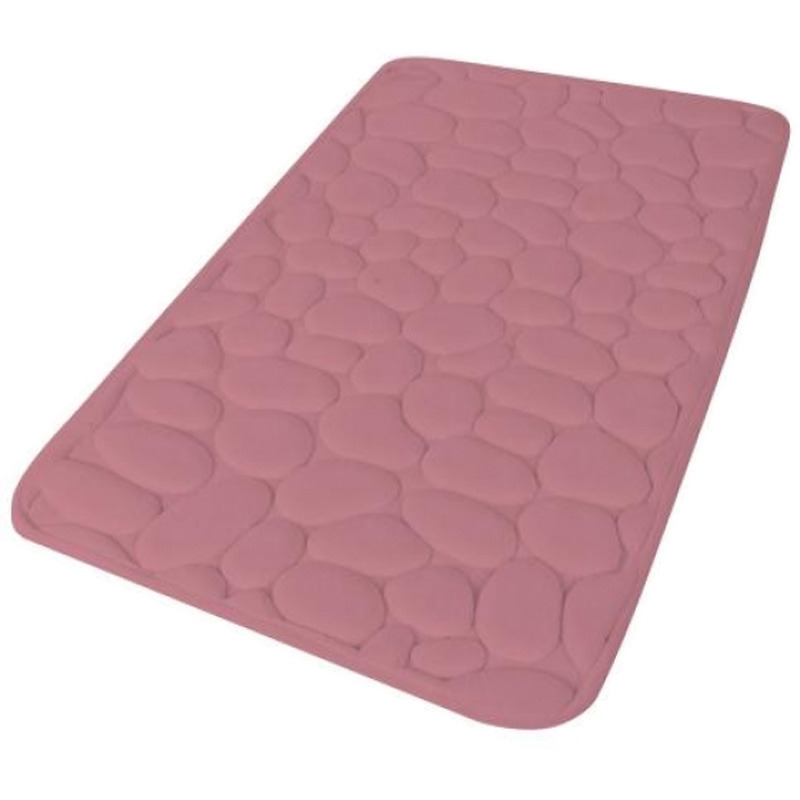 Urban Living Badkamerkleedje-badmat tapijt memory foam oud roze 50 x 80 cm