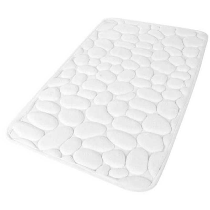 Urban Living Badkamerkleedje-badmat tapijt memory foam parel wit 50 x 80 cm