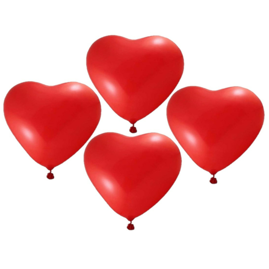 Valentijnsdag rode hartjes vorm ballonnen 36x stuks van 27 cm -