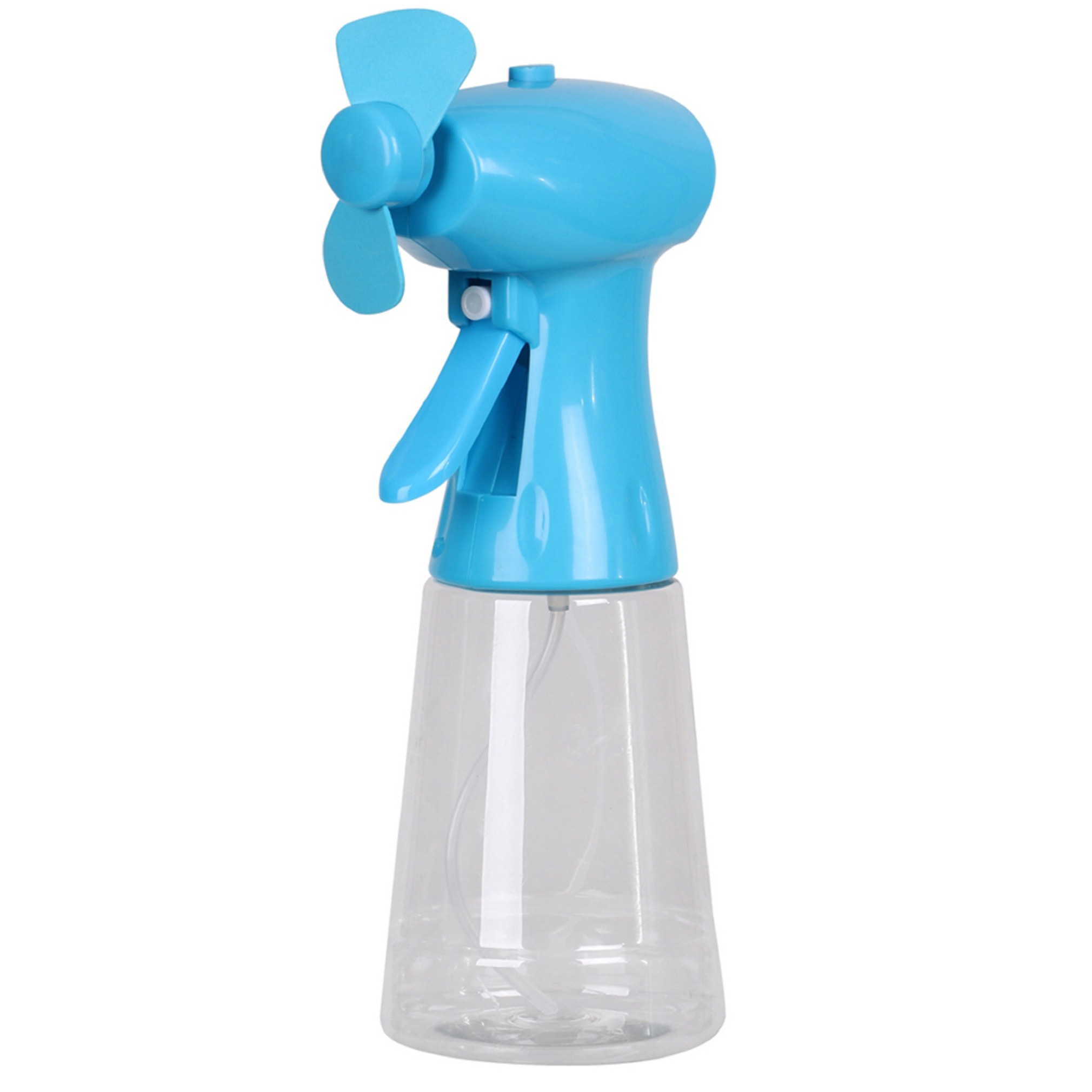 Ventilator-waterverstuiver voor in de hand lichtblauw 350 ml verkoeling