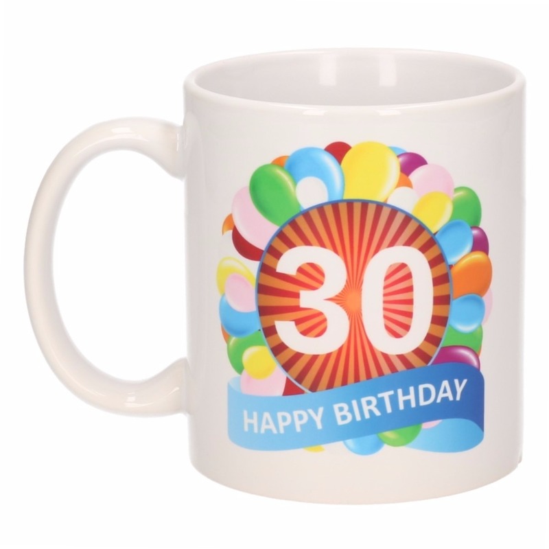 Verjaardag ballonnen mok-beker 30 jaar