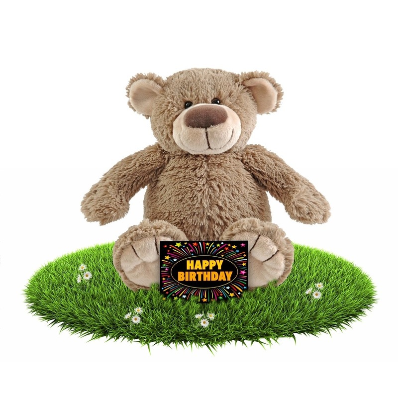 Verjaardag knuffel beer Bella 100 cm + gratis verjaardagskaart
