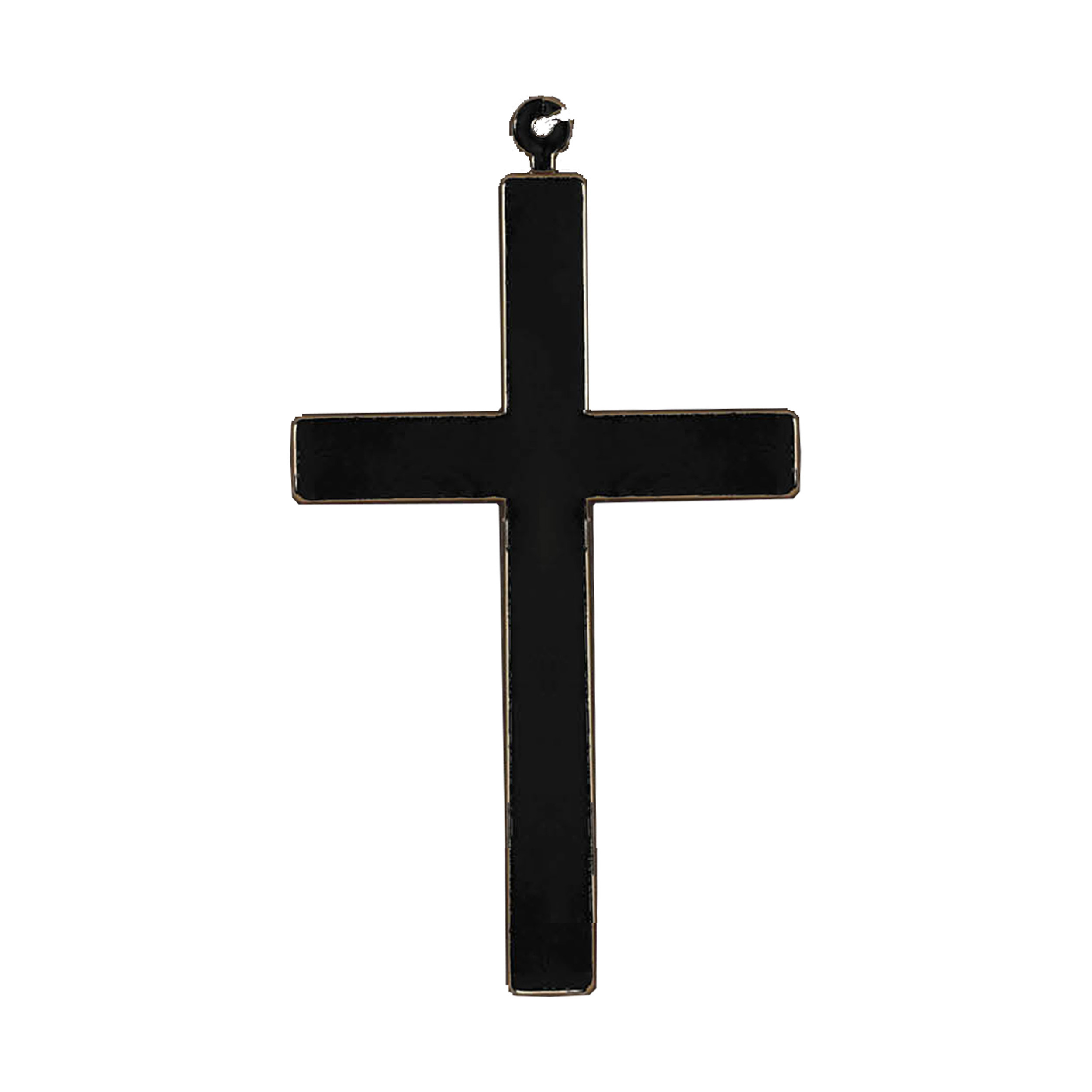 Verkleed Paus-Bisschop-Priester kruis aan ketting zwart 22 cm