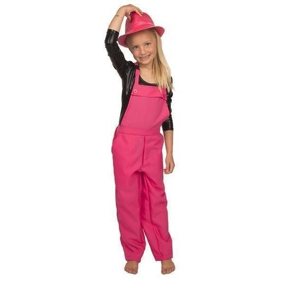 Verkleed roze tuinbroek-overall voor kinderen