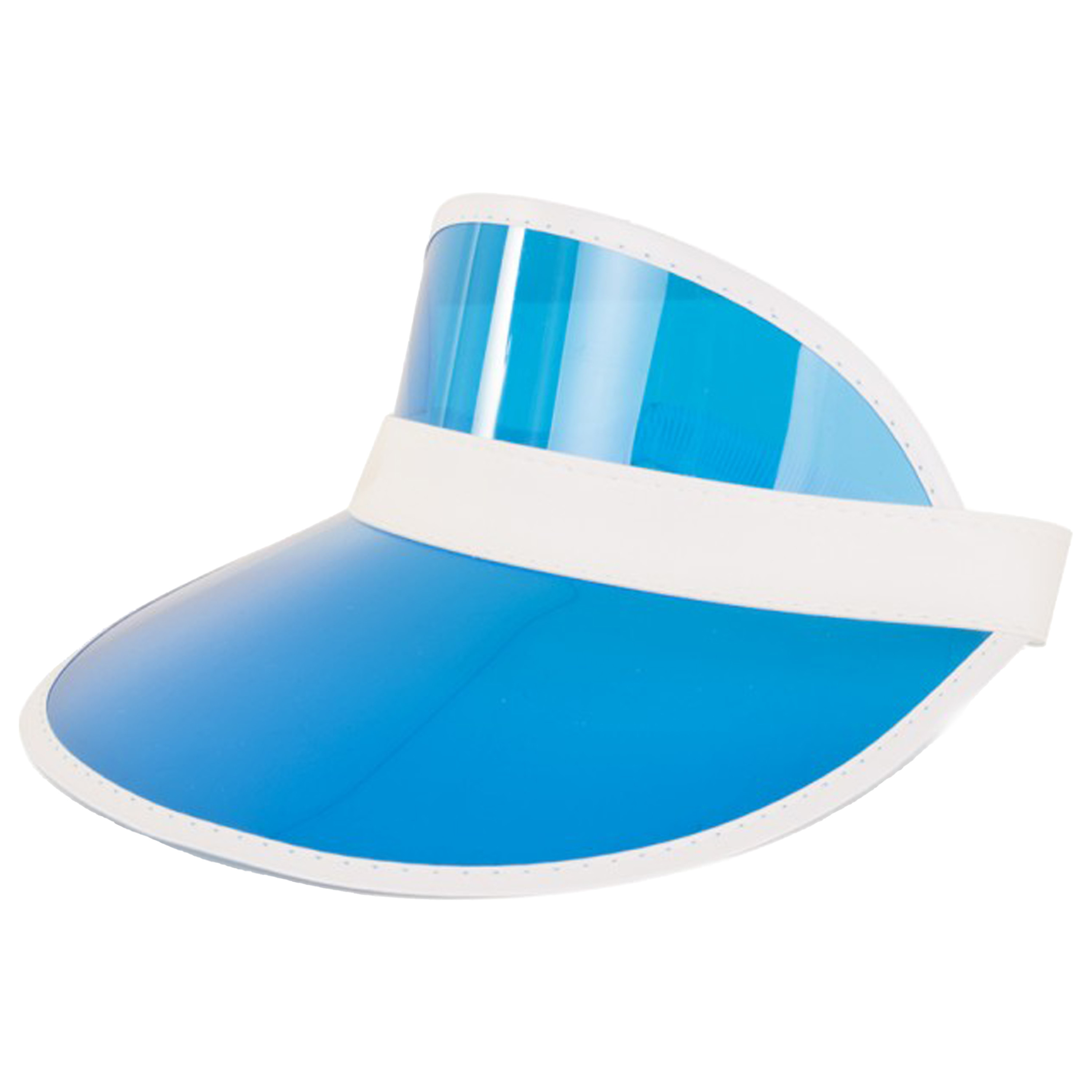 Verkleed zonneklep-sunvisor voor volwassenen blauw-wit Carnaval hoed