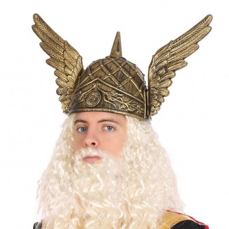 Viking-Noorman carnaval verkleed helm voor heren