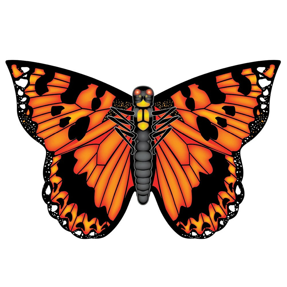 Vlinder vlieger oranje B71 cm nylon