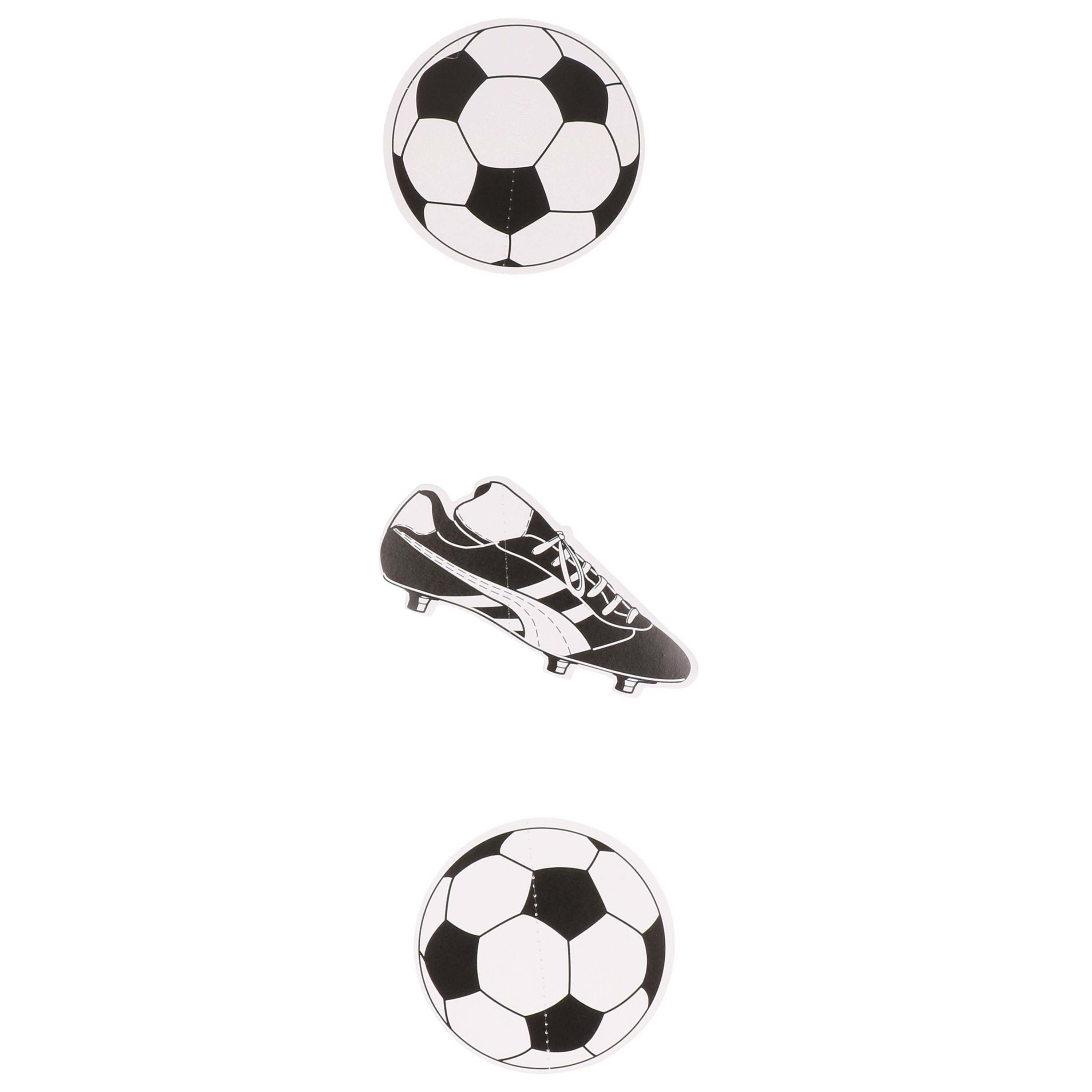 Voetbal slinger zwart-wit EK-WK versiering