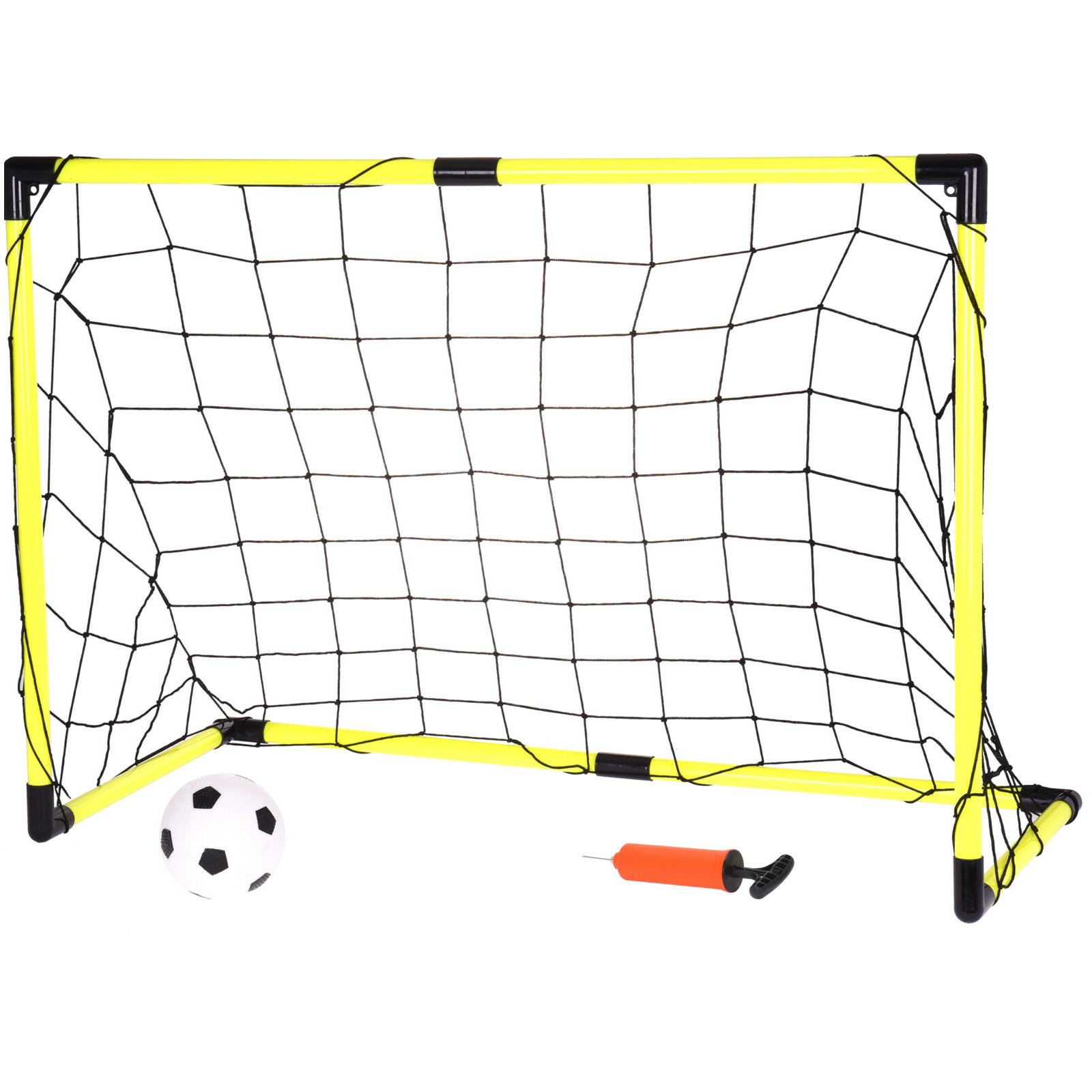 Voetbalgoal-voetbaldoel met bal en pomp 90 x 60 cm